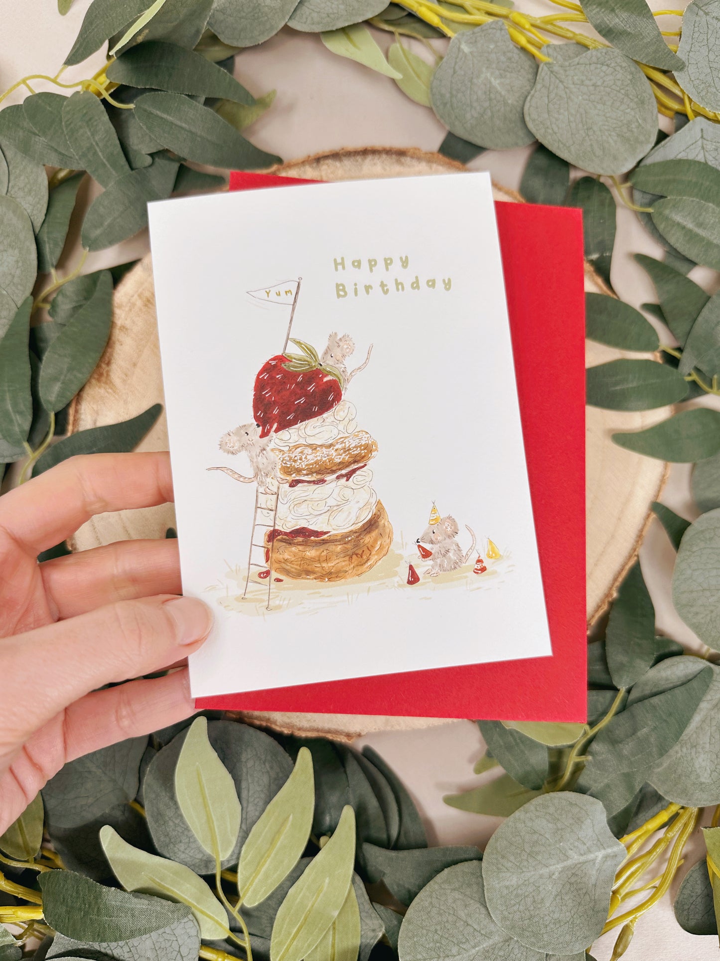 Mouse Scone Birthday Card