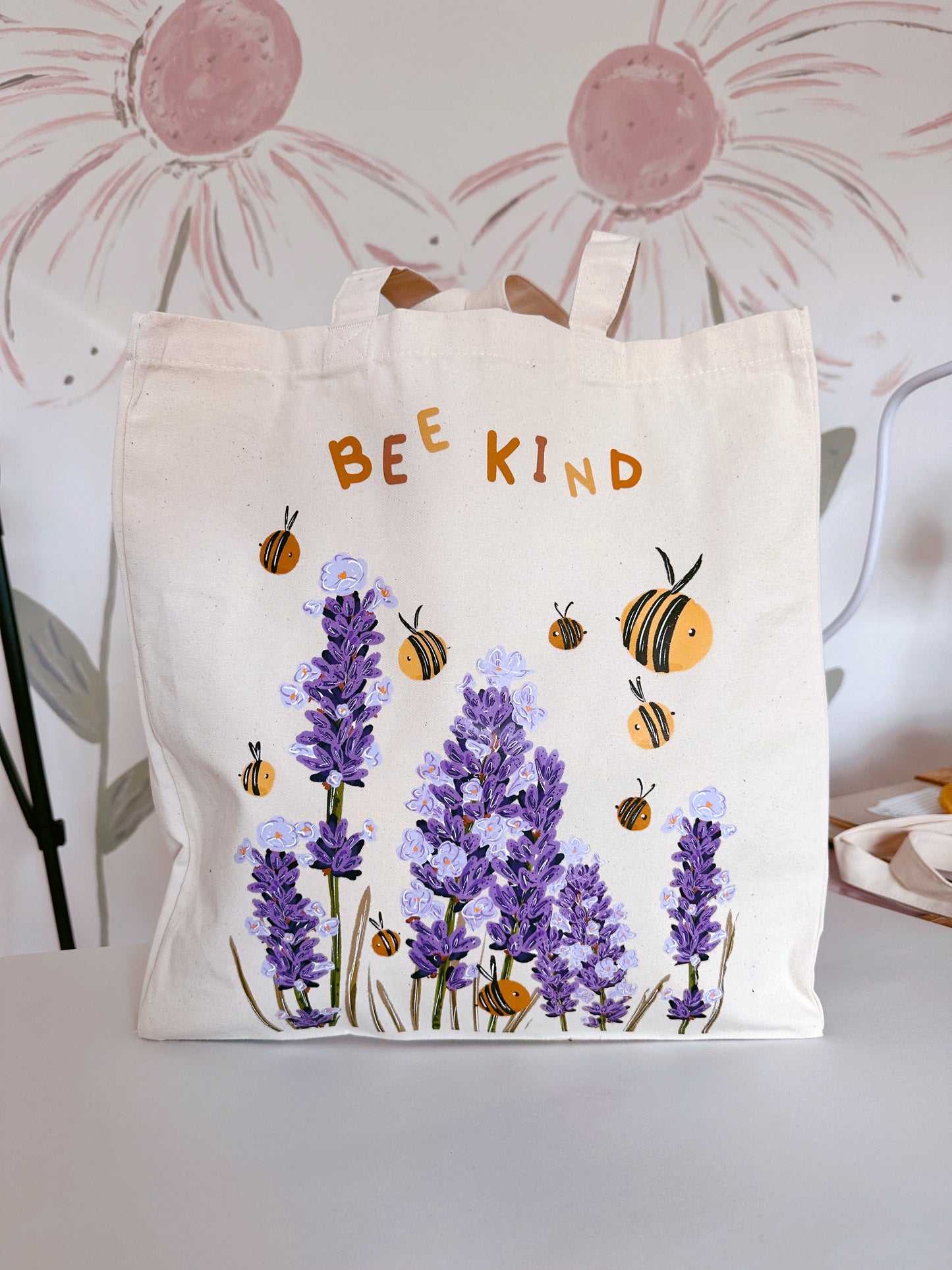 Bee Lavender Giant Tote Bag