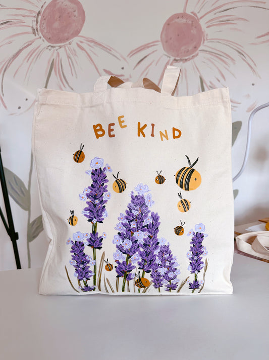 Bee Lavender Giant Tote Bag