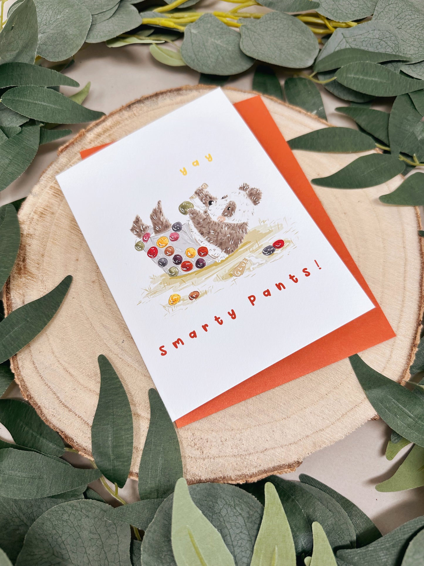 Panda Smarty pants Card