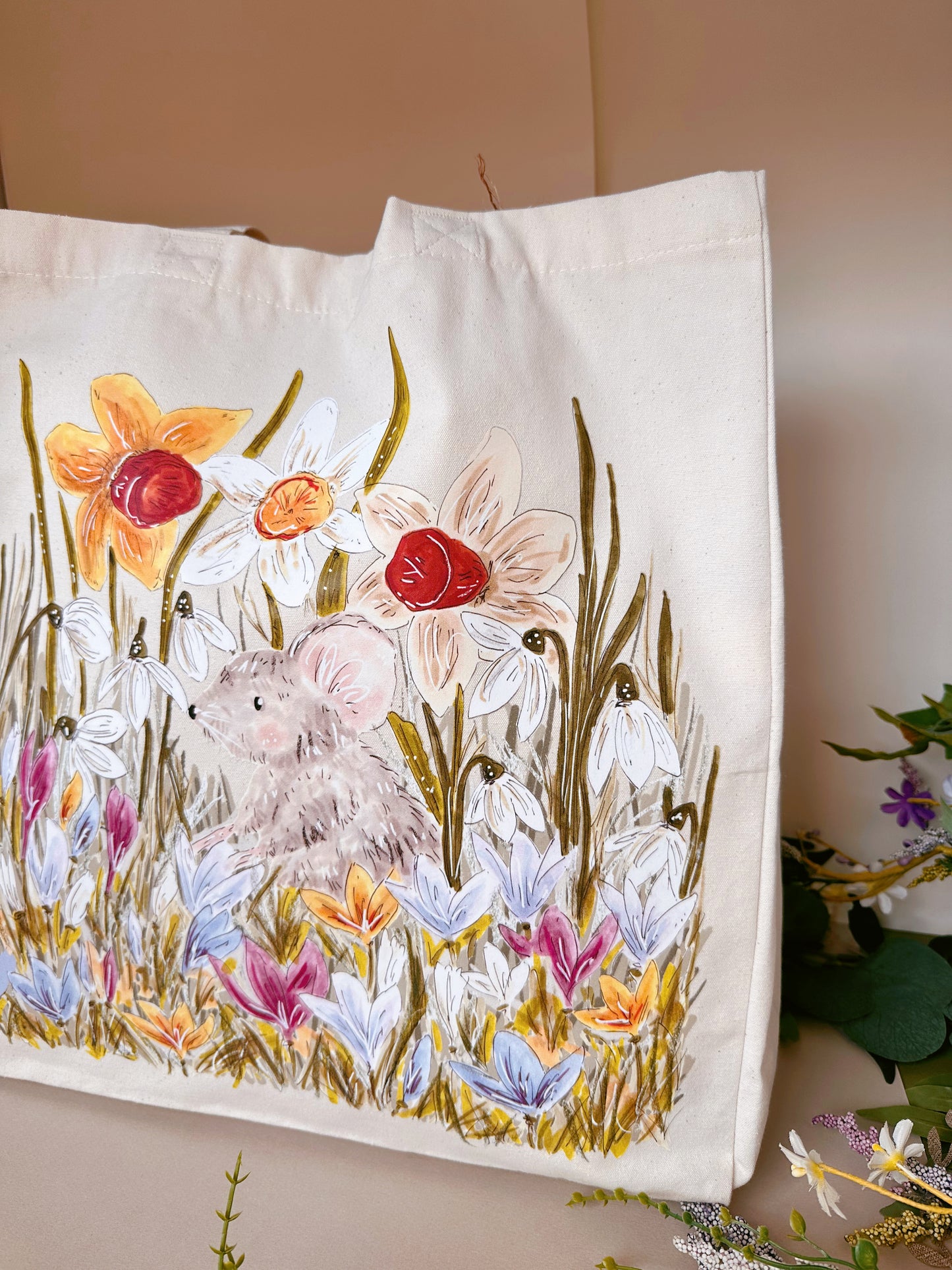 Garden Mouse Giant Tote Bag