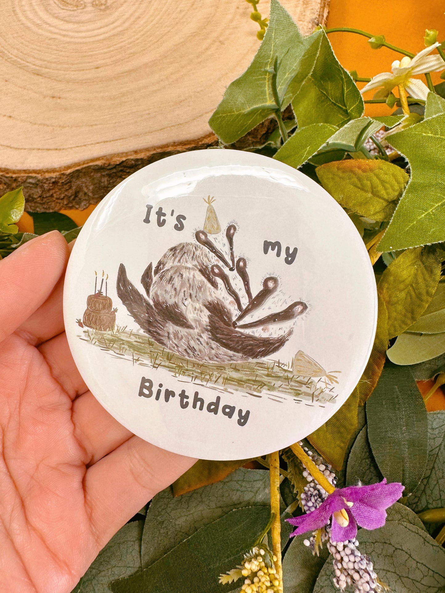 Badger Birthday Badge