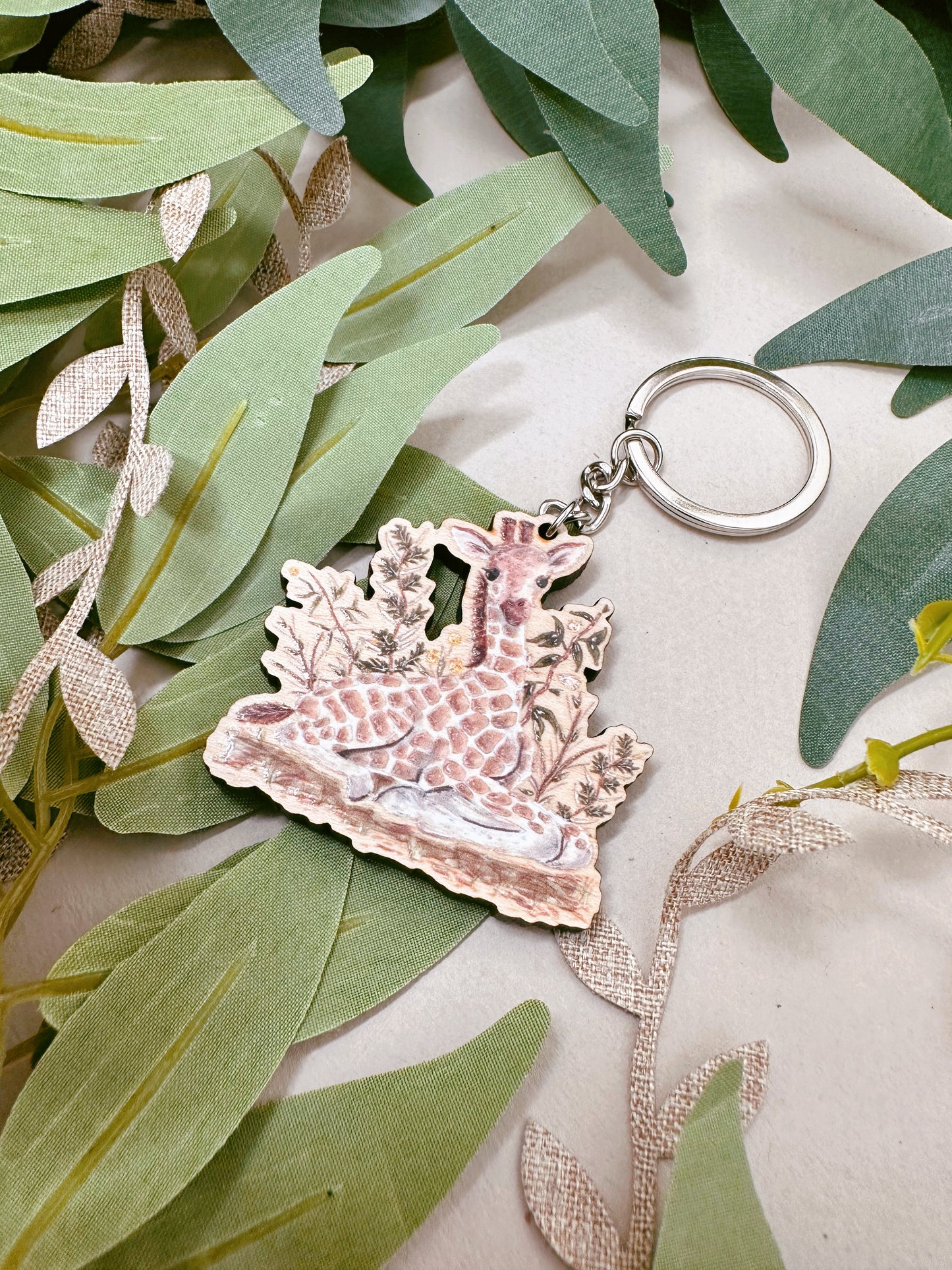 Giraffe Keyring