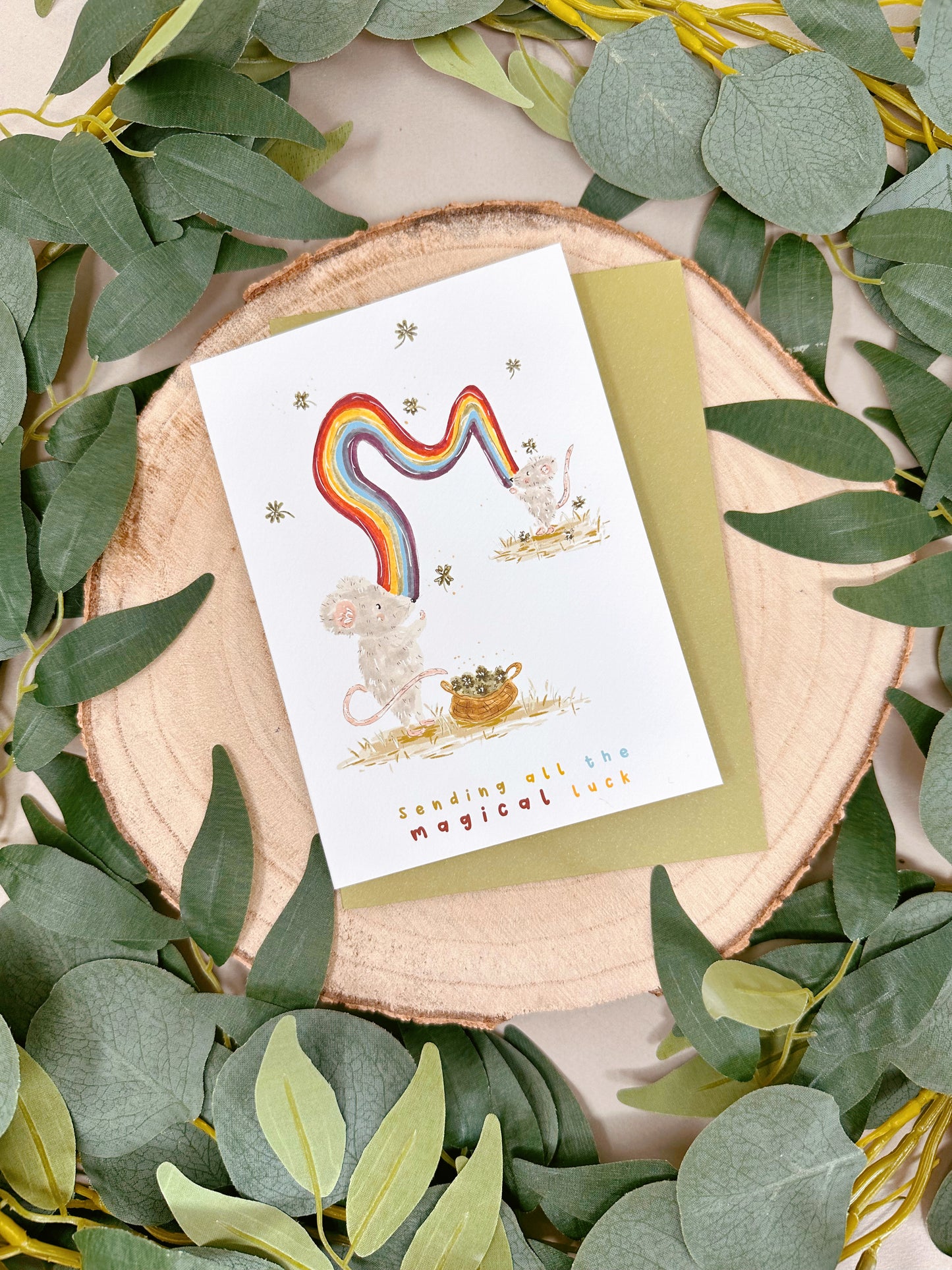 Mouse Good Luck Card