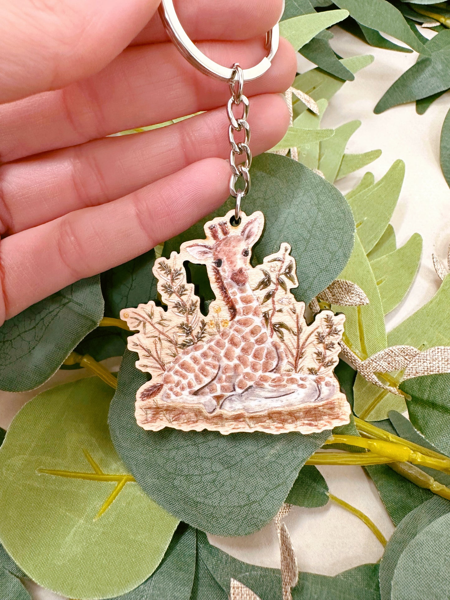Giraffe Keyring