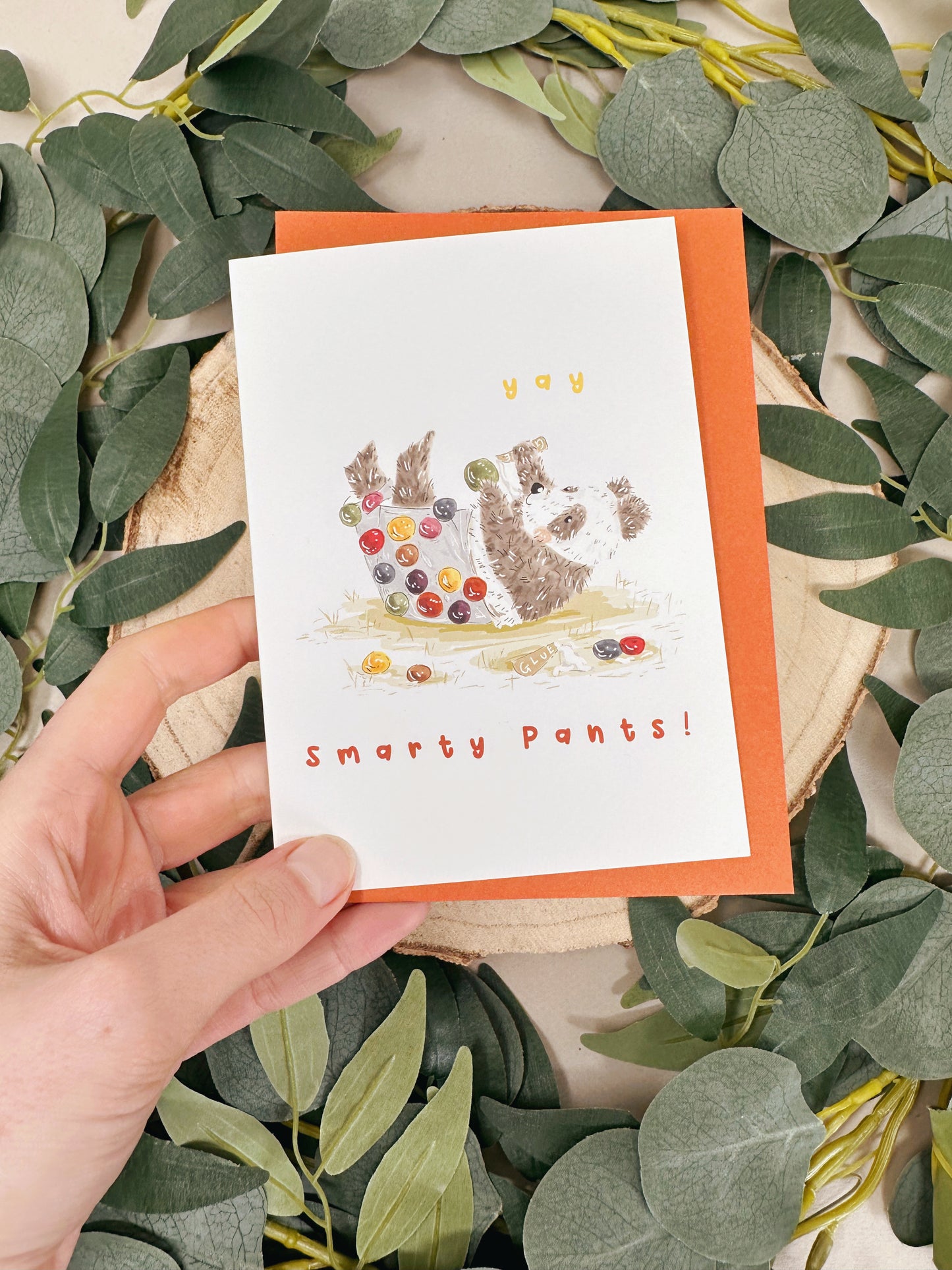 Panda Smarty pants Card