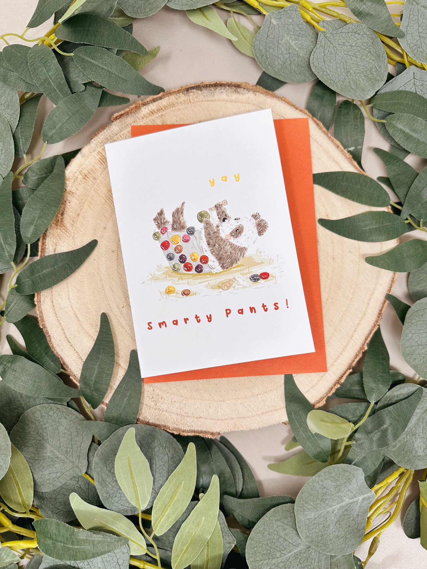 Panda Smarty pants Card