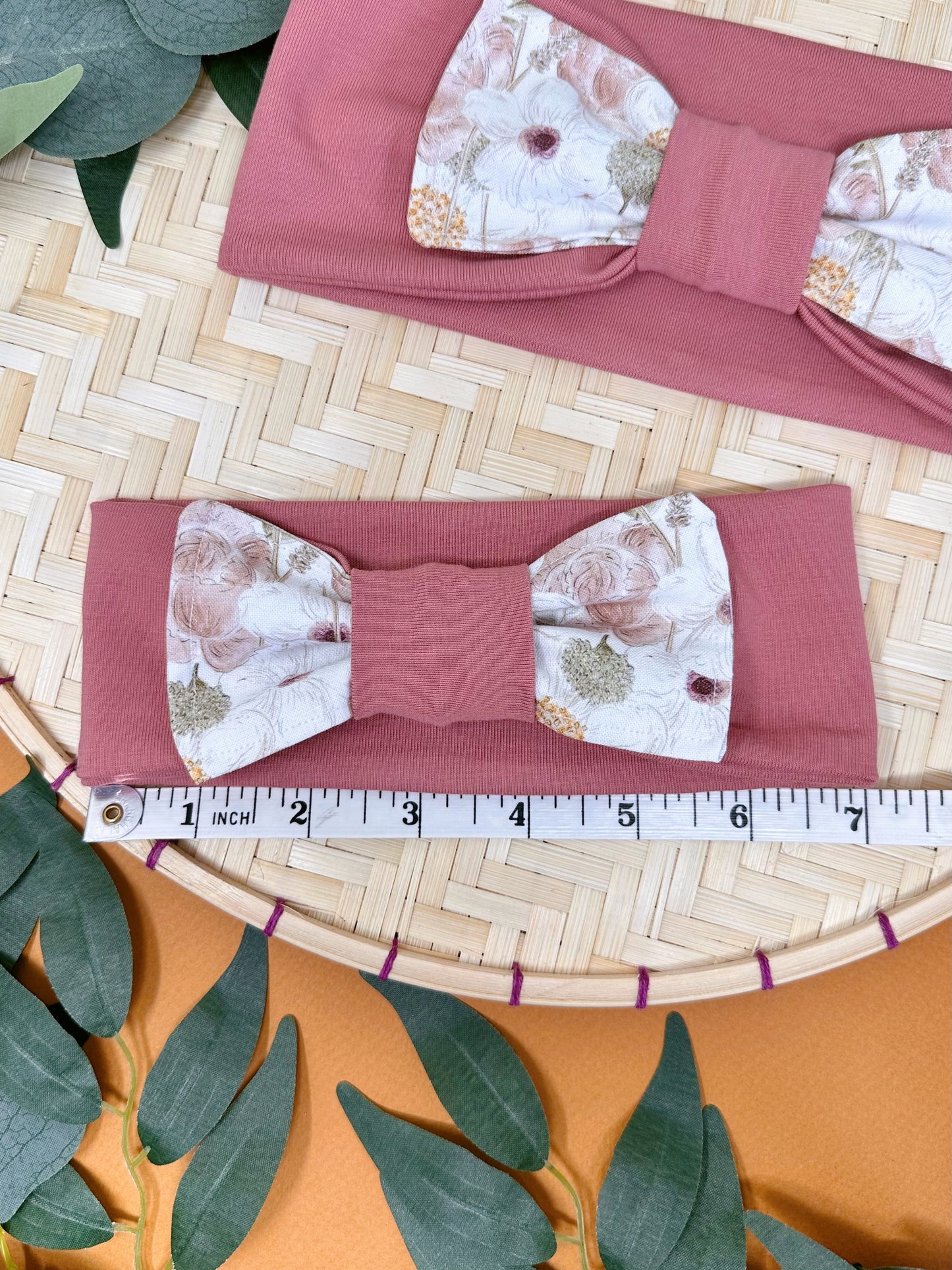 Pink Floral Bow