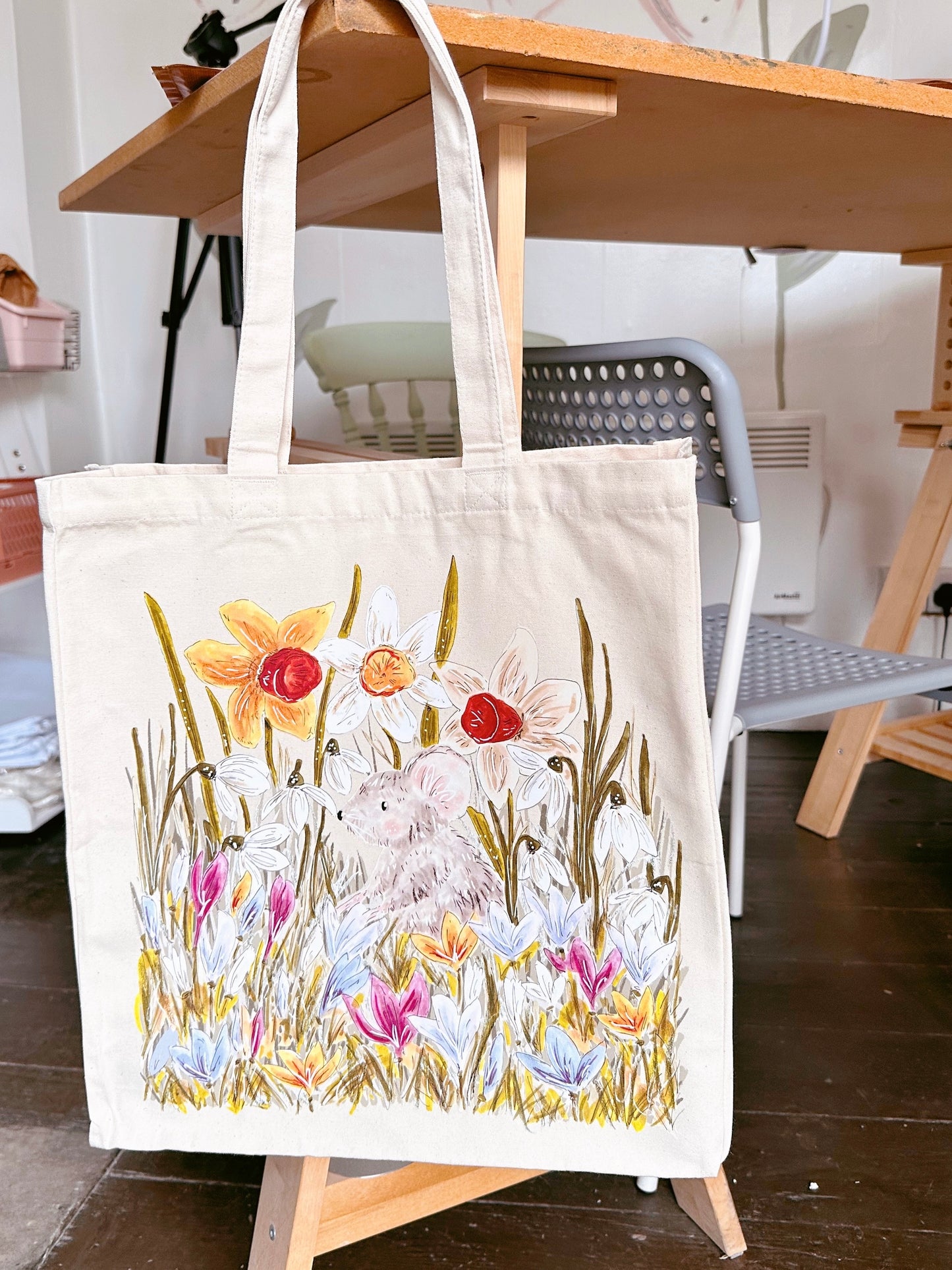 Garden Mouse Giant Tote Bag