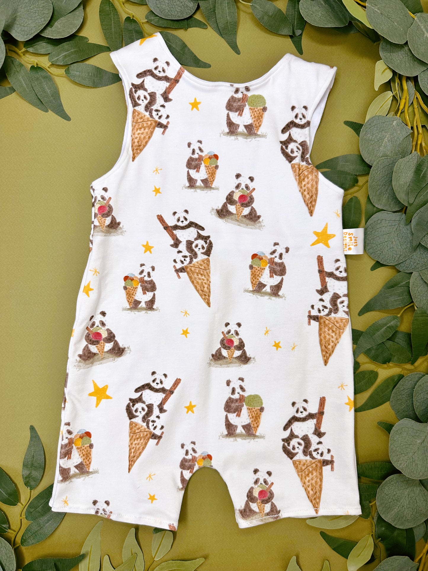 Panda Ice Creams Short Romper