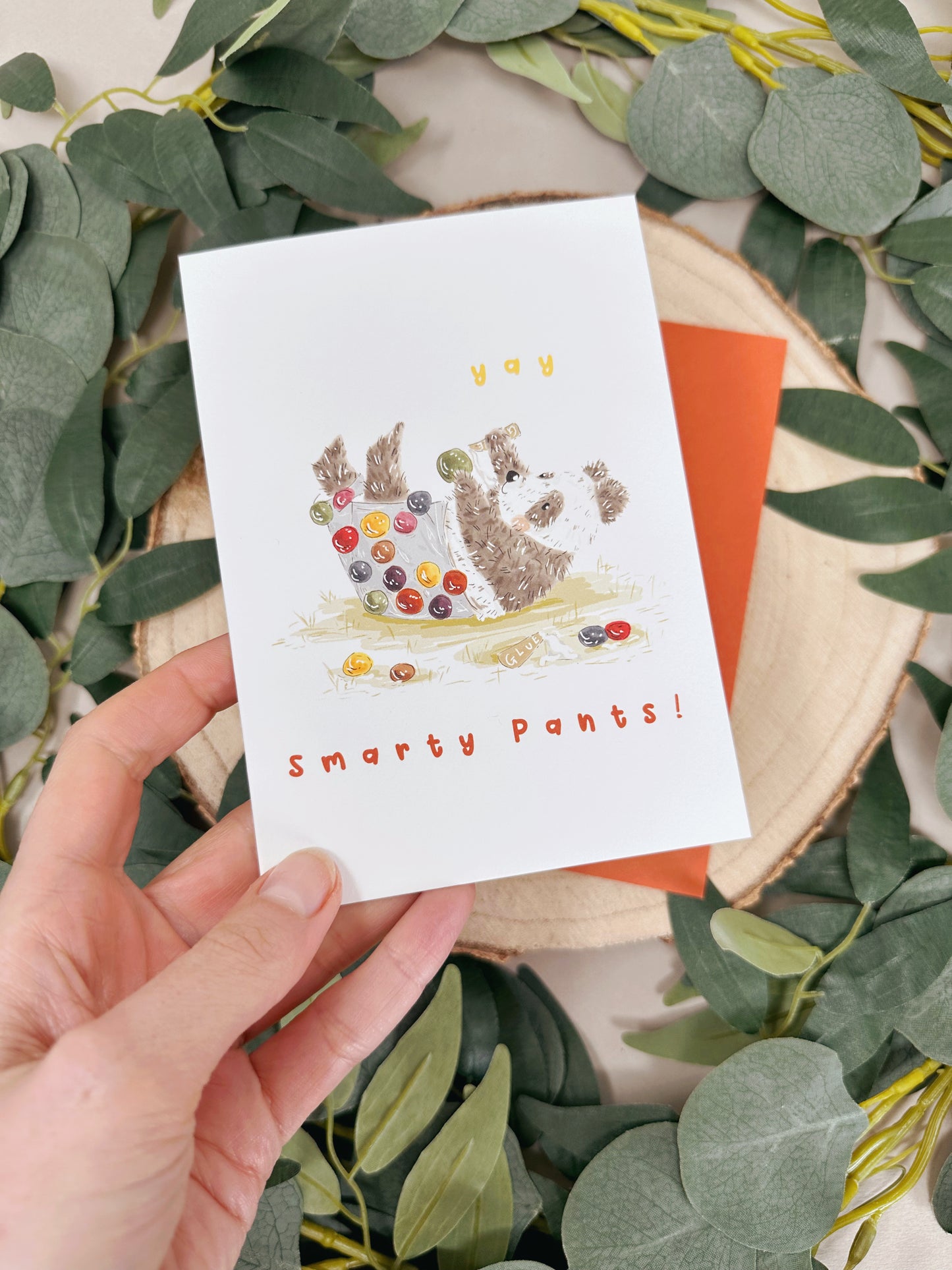 Panda Smarty pants Card