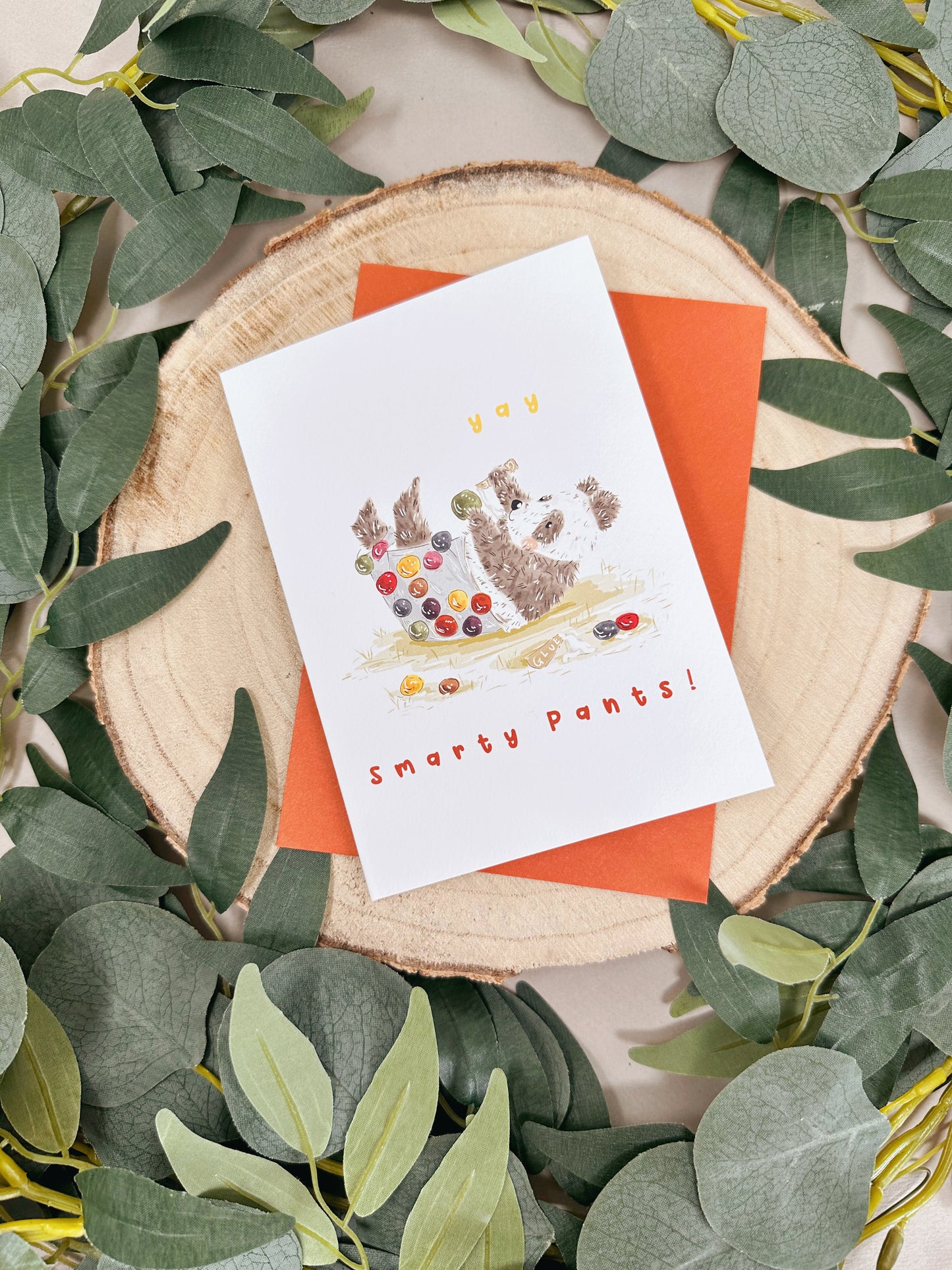 Panda Smarty pants Card