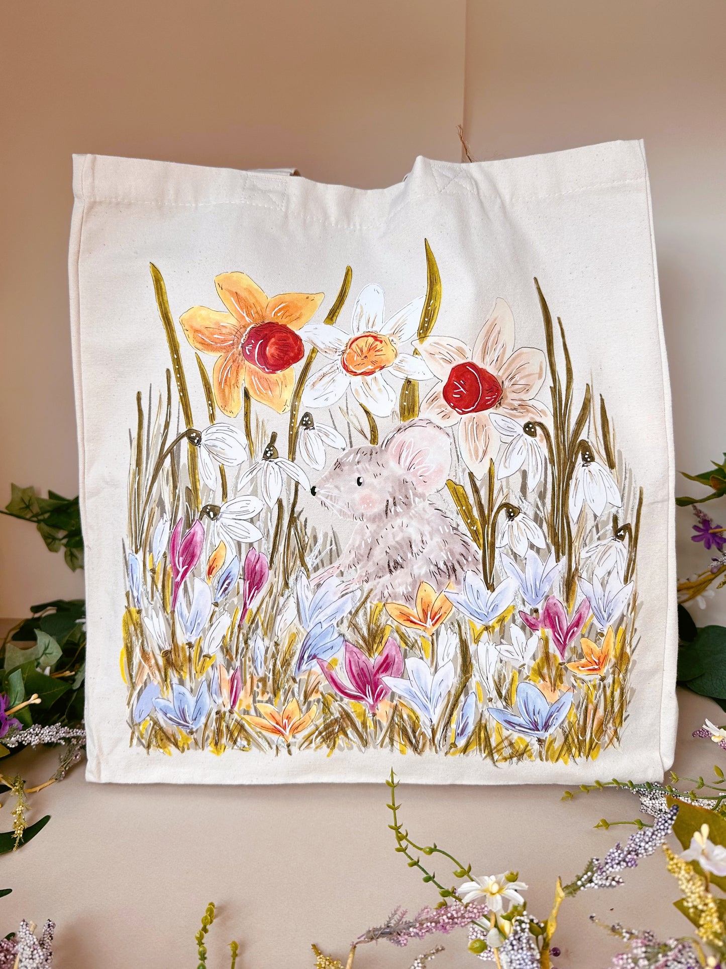 Garden Mouse Giant Tote Bag