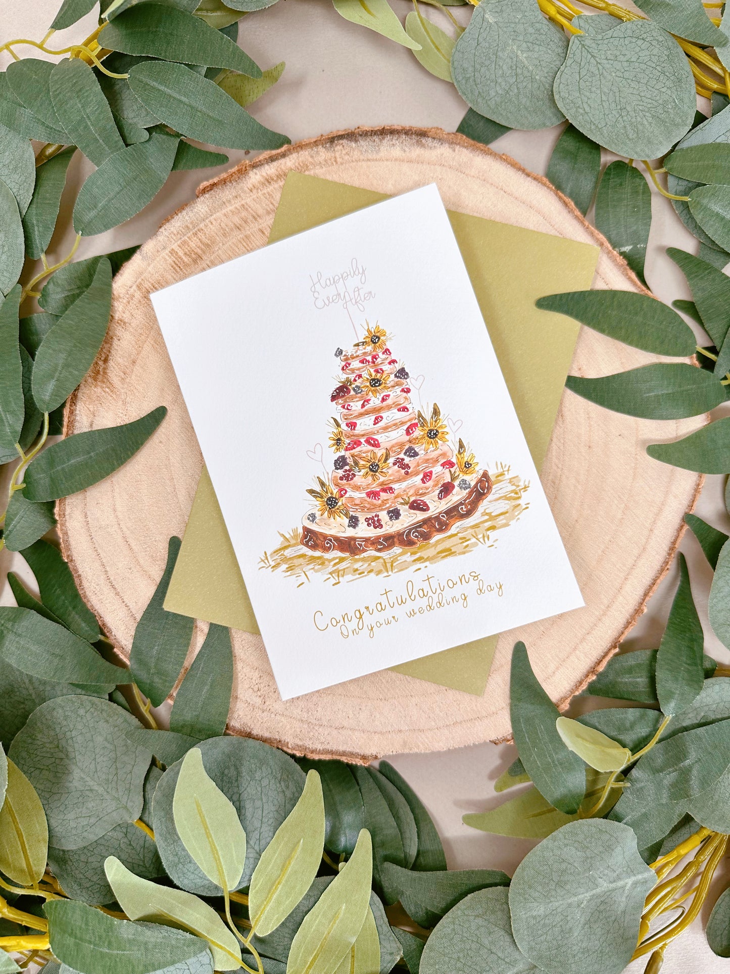 Cake Wedding Card