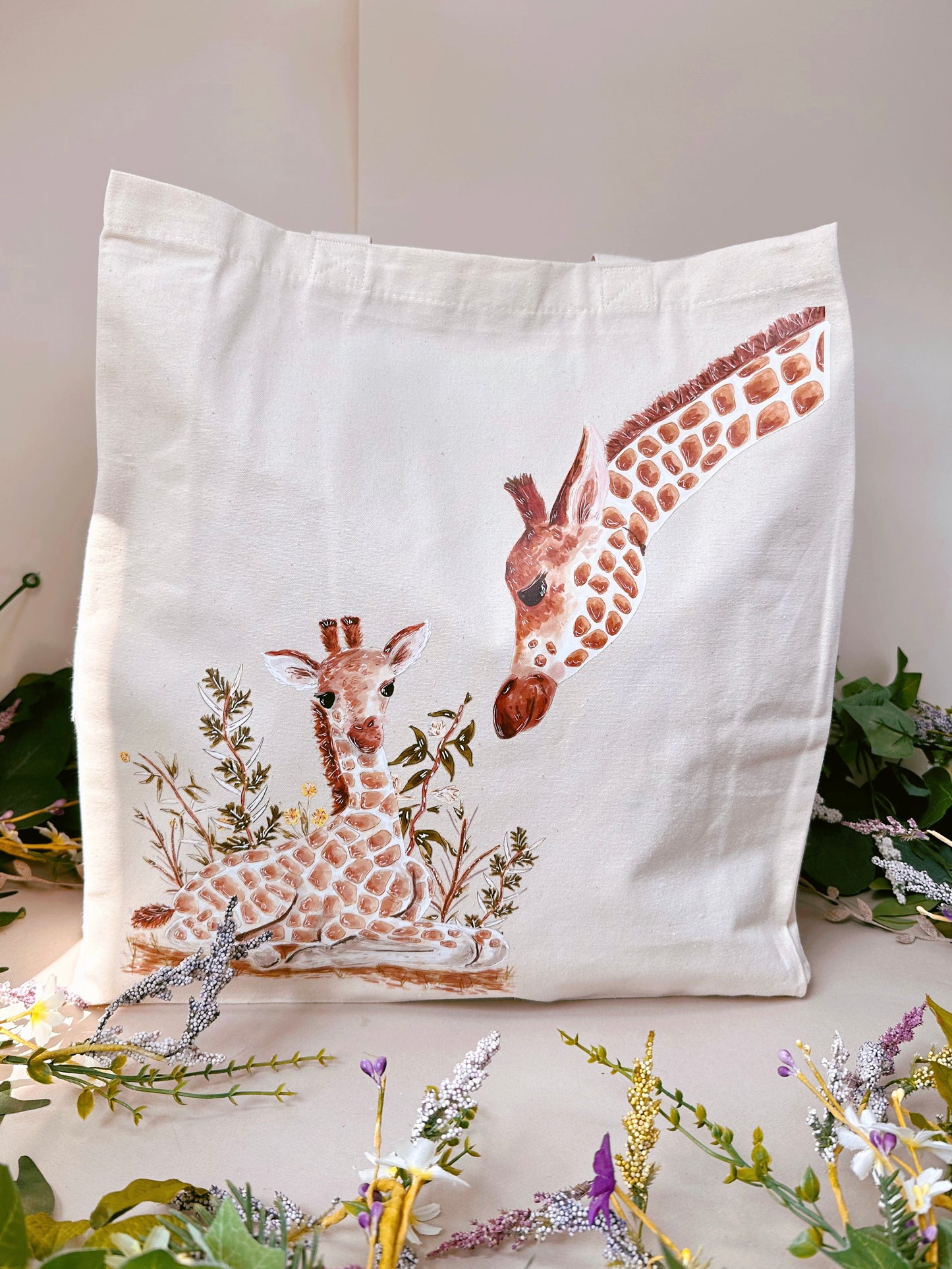 Cute Giraffes Giant Tote Bag