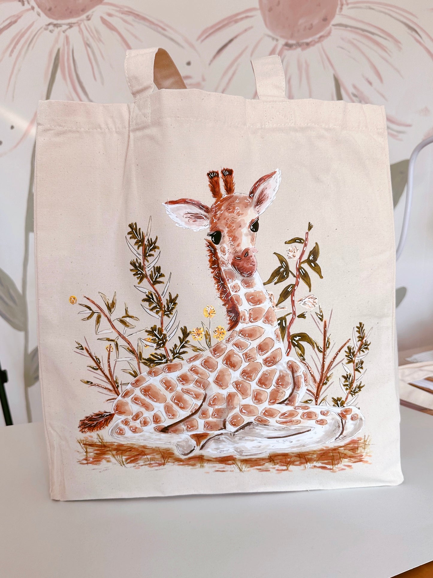 Baby Giraffe Giant Tote Bag