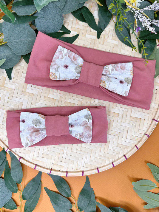 Pink Floral Bow