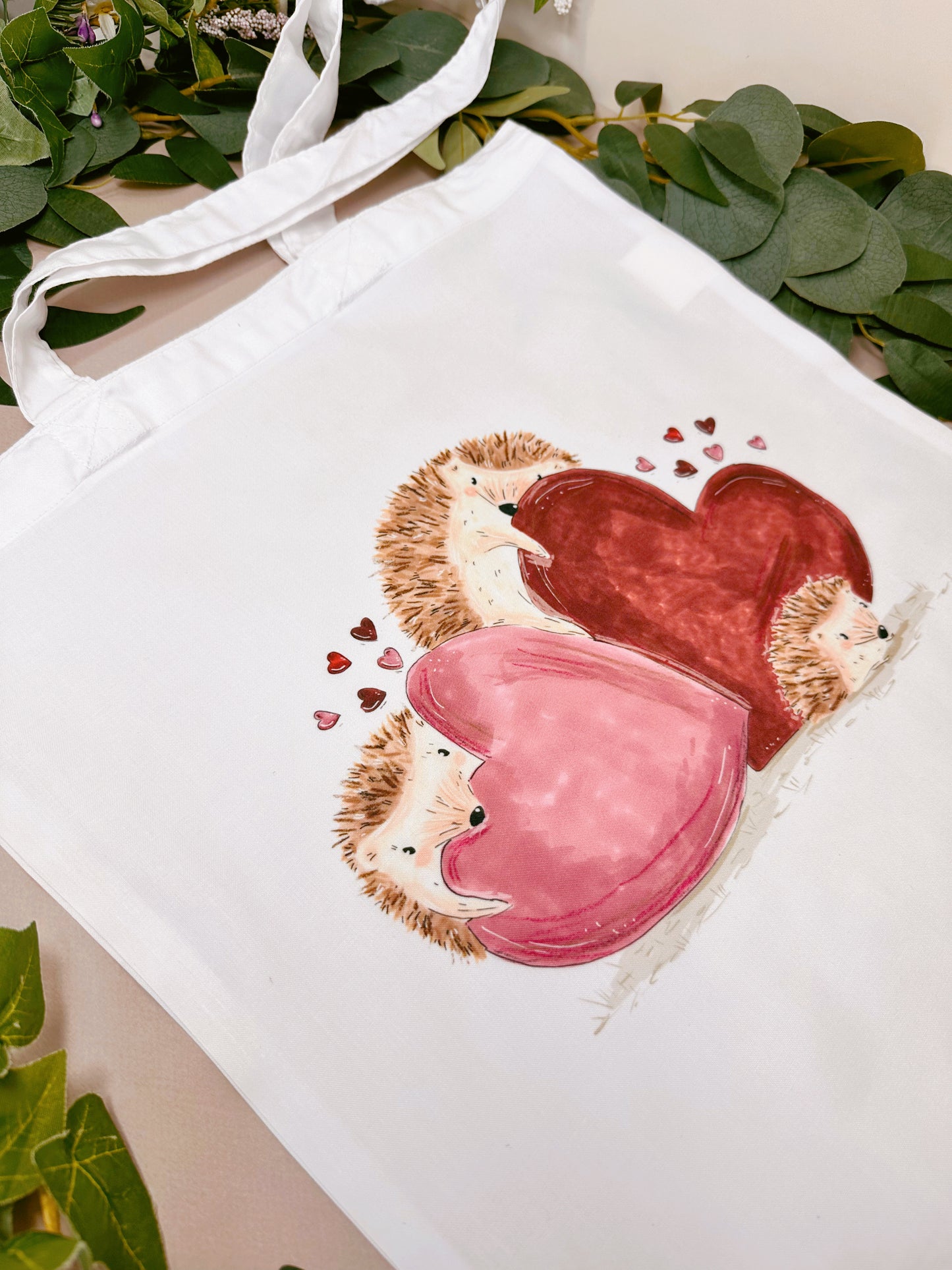 Hedgehog Heart Tote Bag
