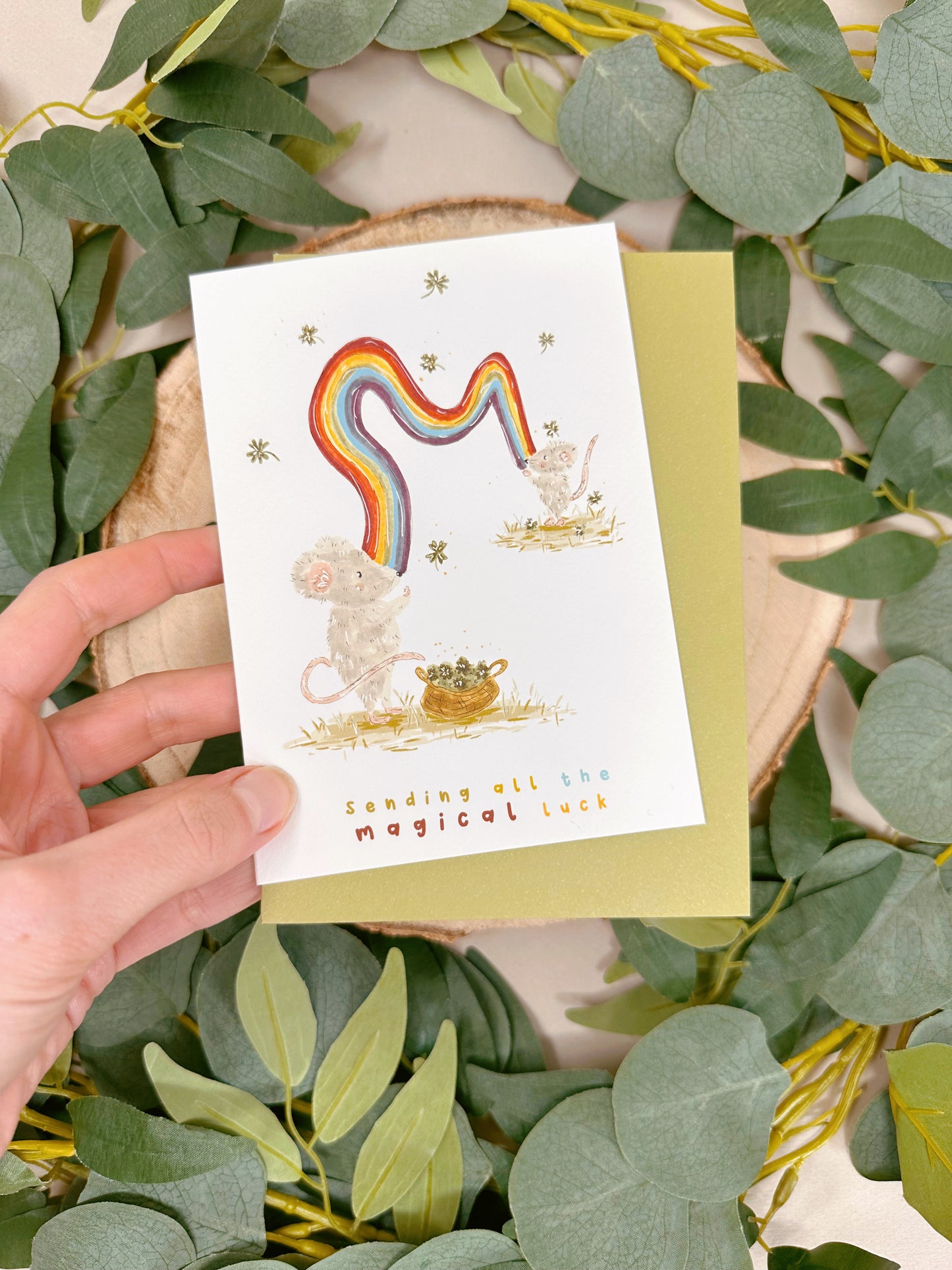 Mouse Good Luck Card