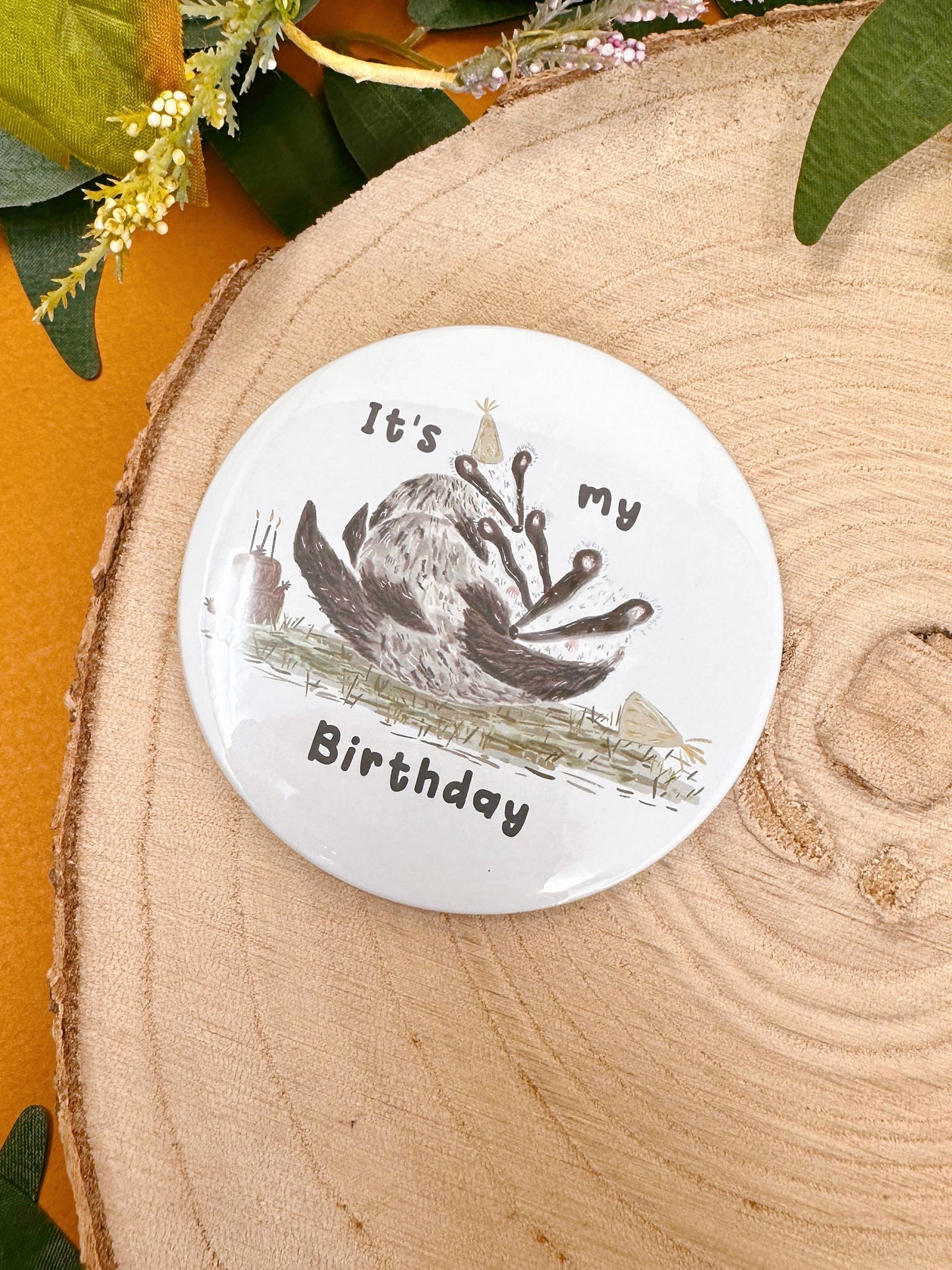 Badger Birthday Badge