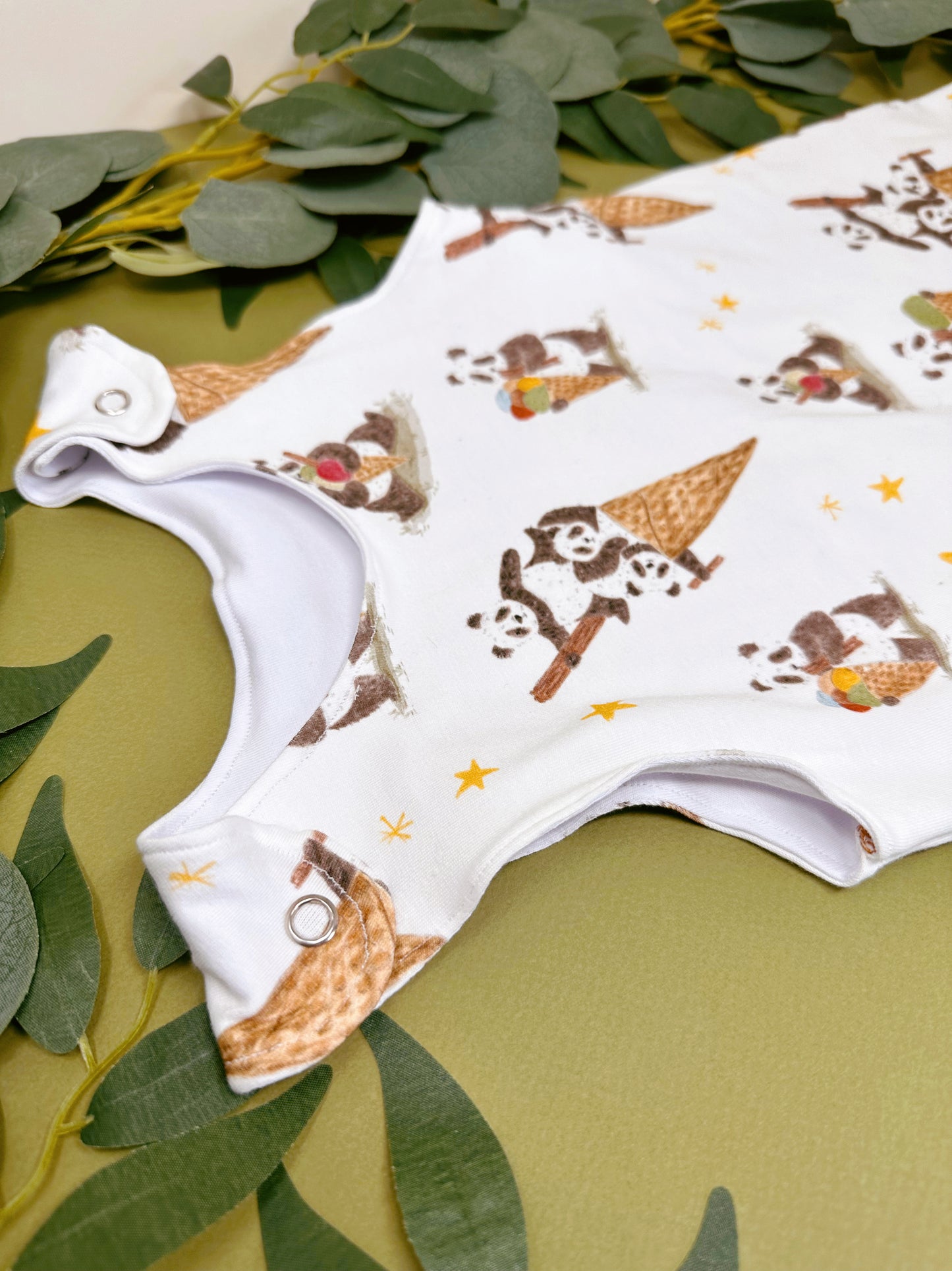 Panda Ice Creams Short Romper