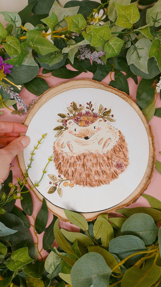Floral Hedgehog Mousemat