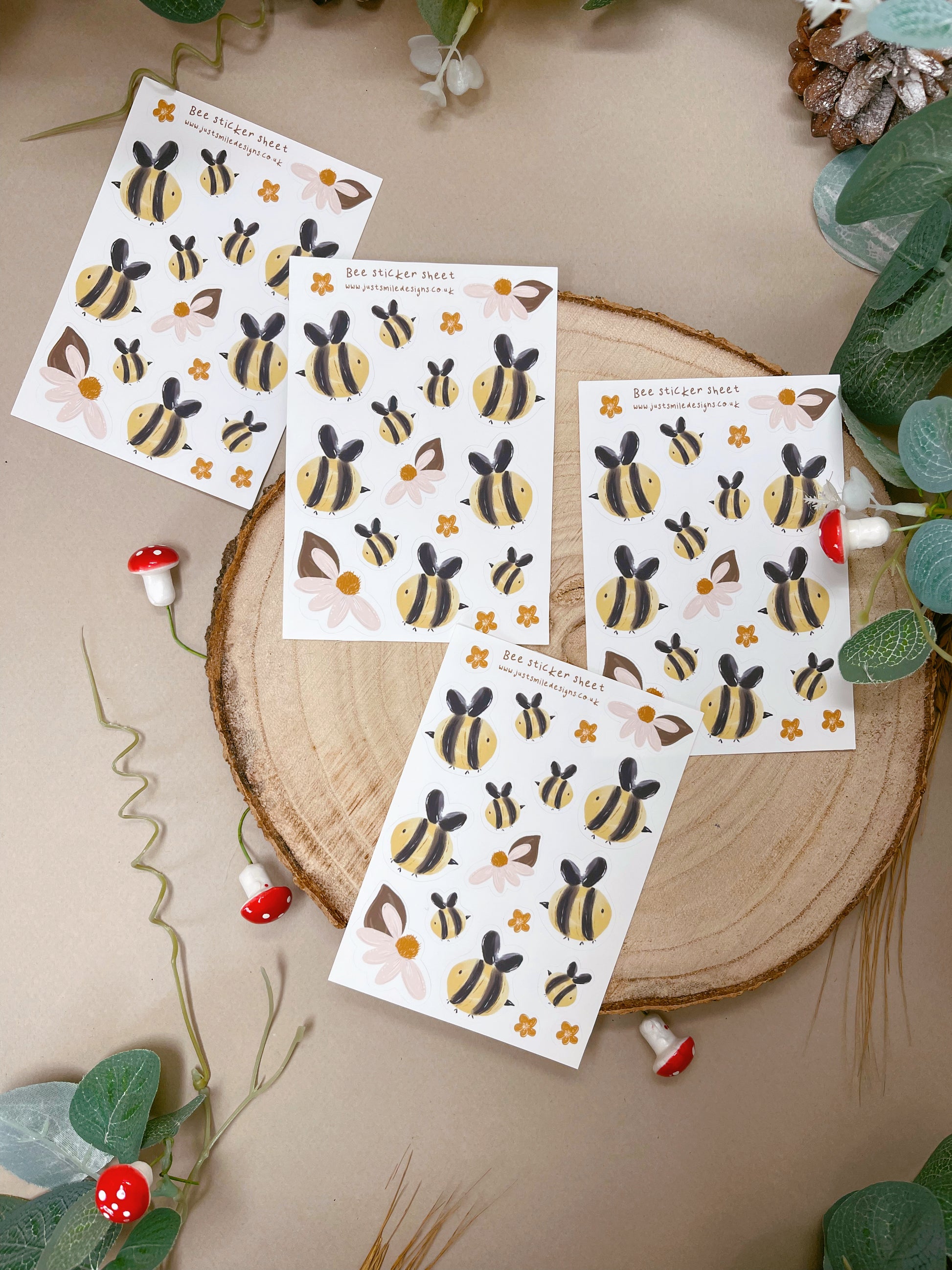 Bee sticker sheet