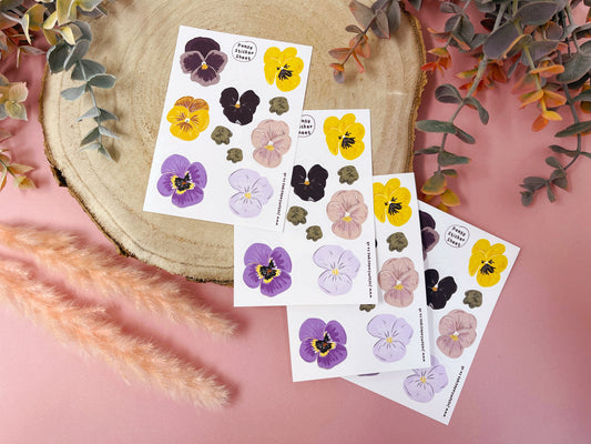 Pansy sticker sheet
