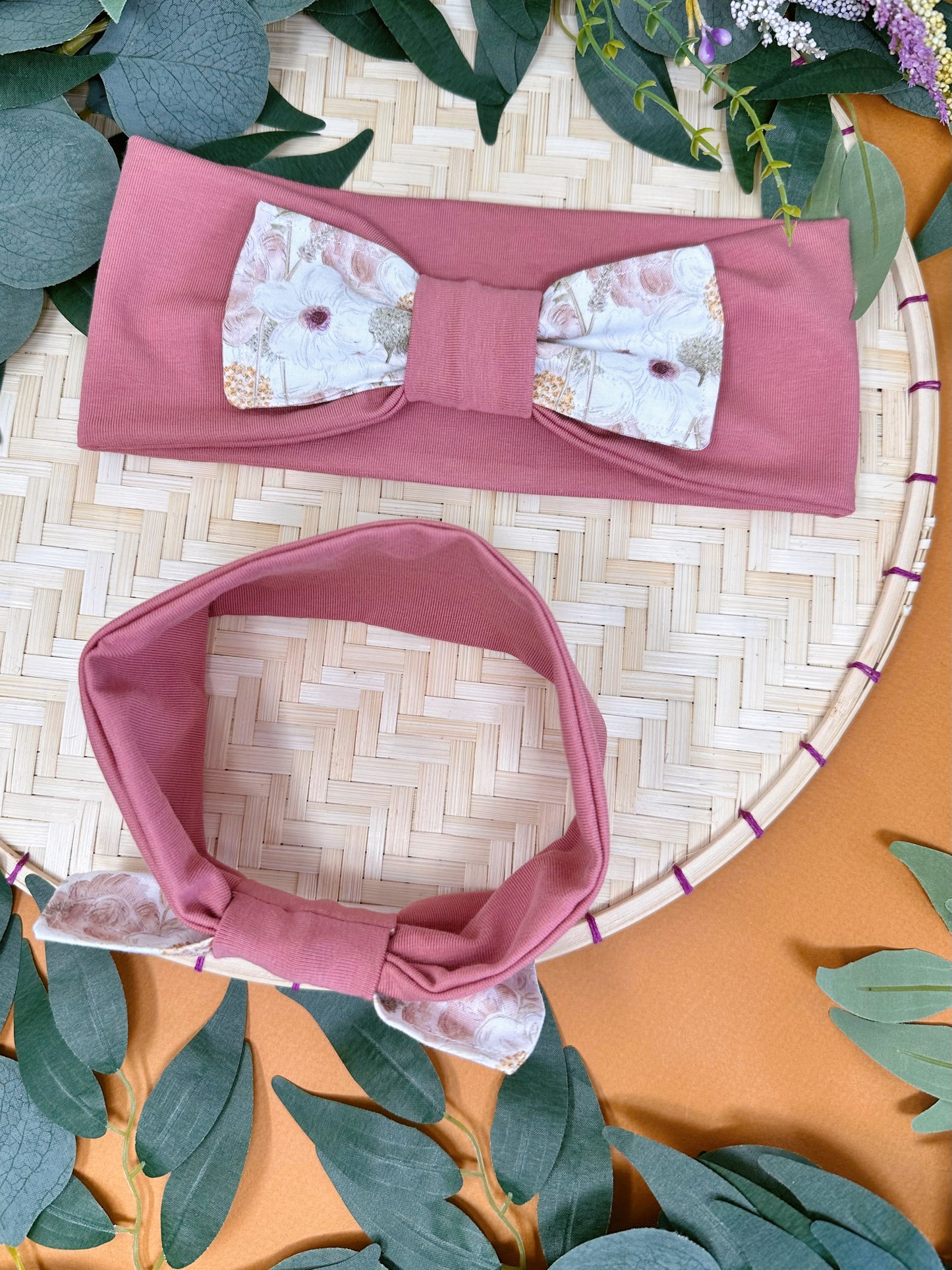 Pink Floral Bow