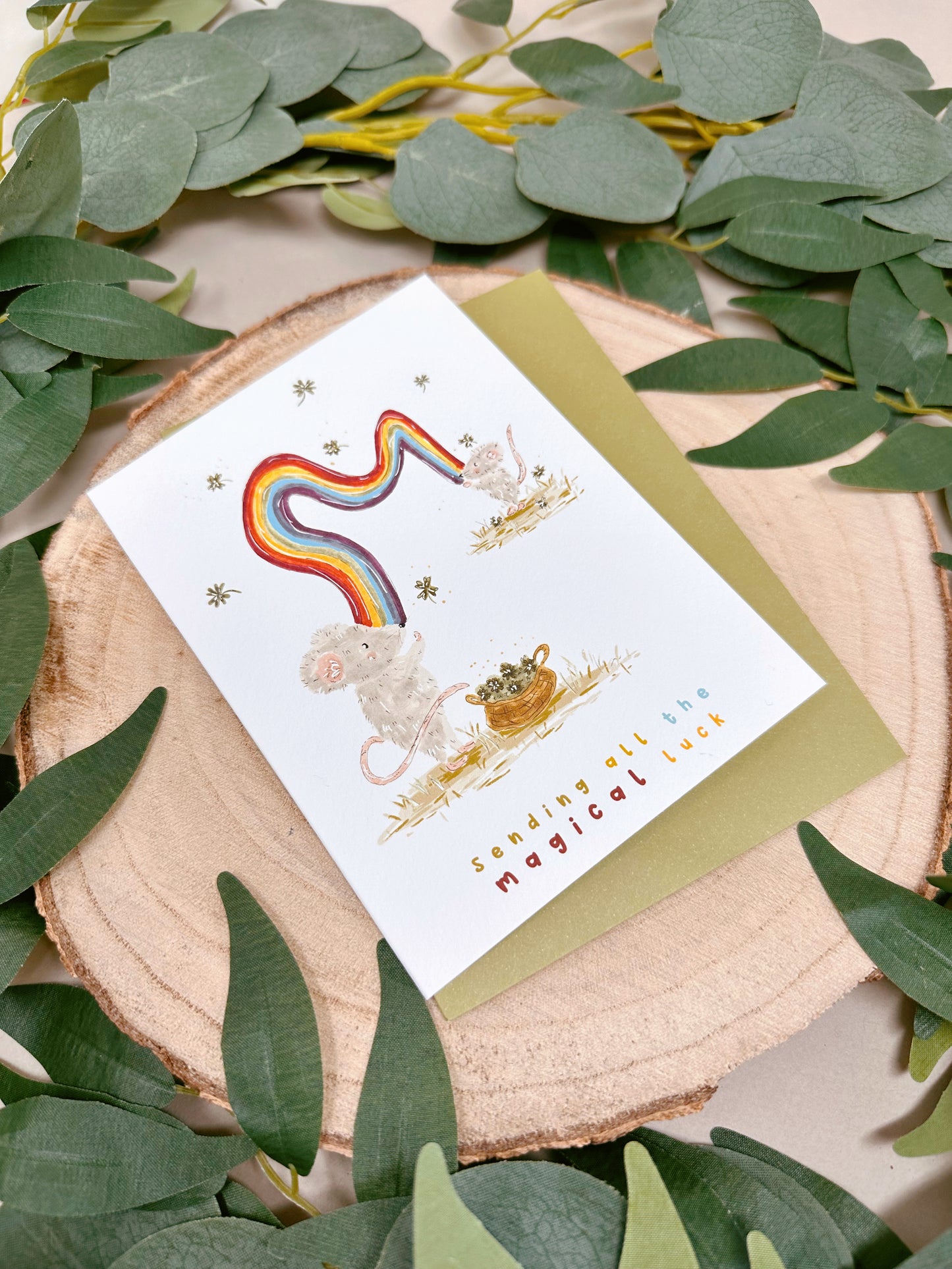 Mouse Good Luck Card