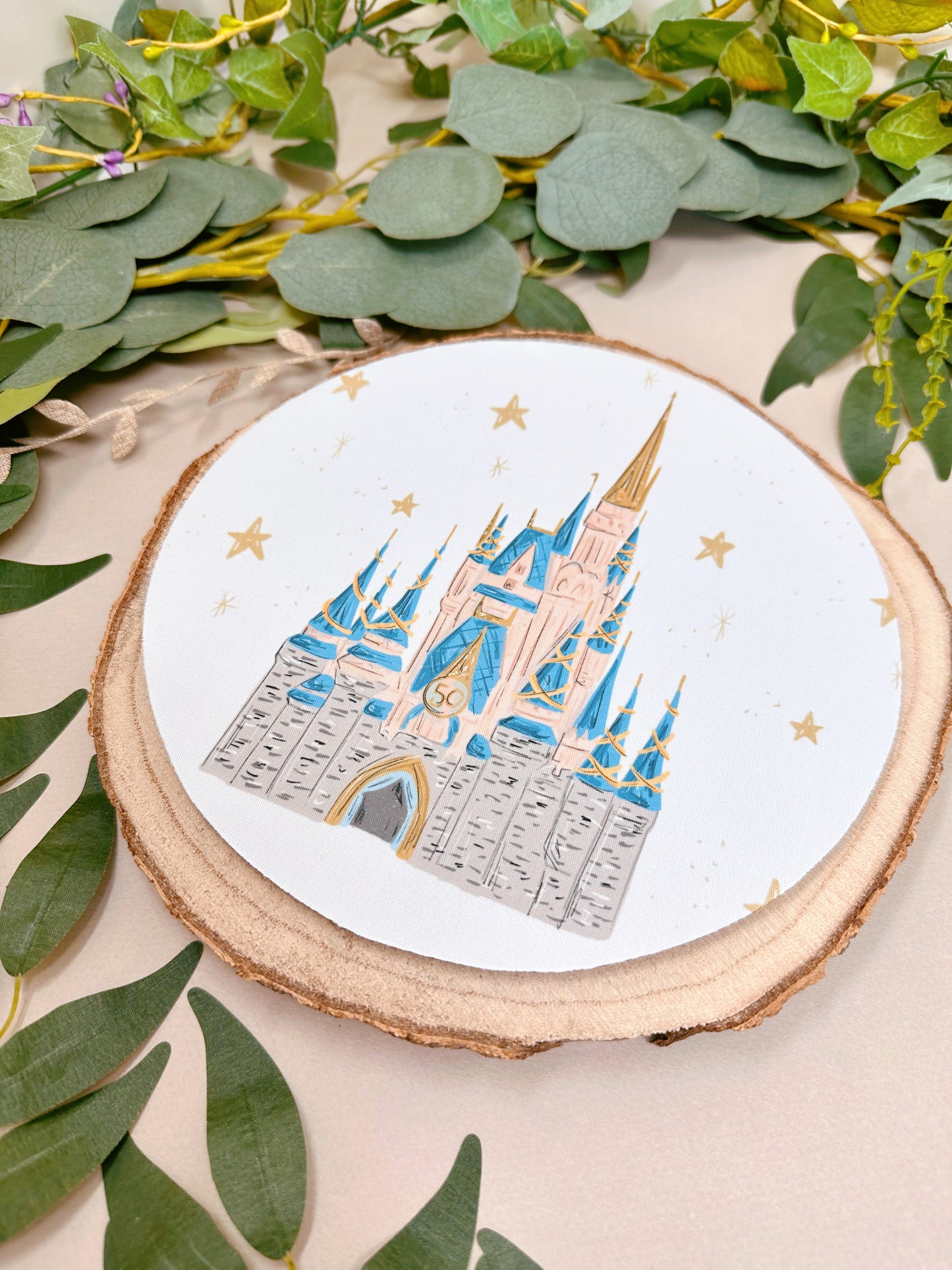 Pink Castle Mousemat