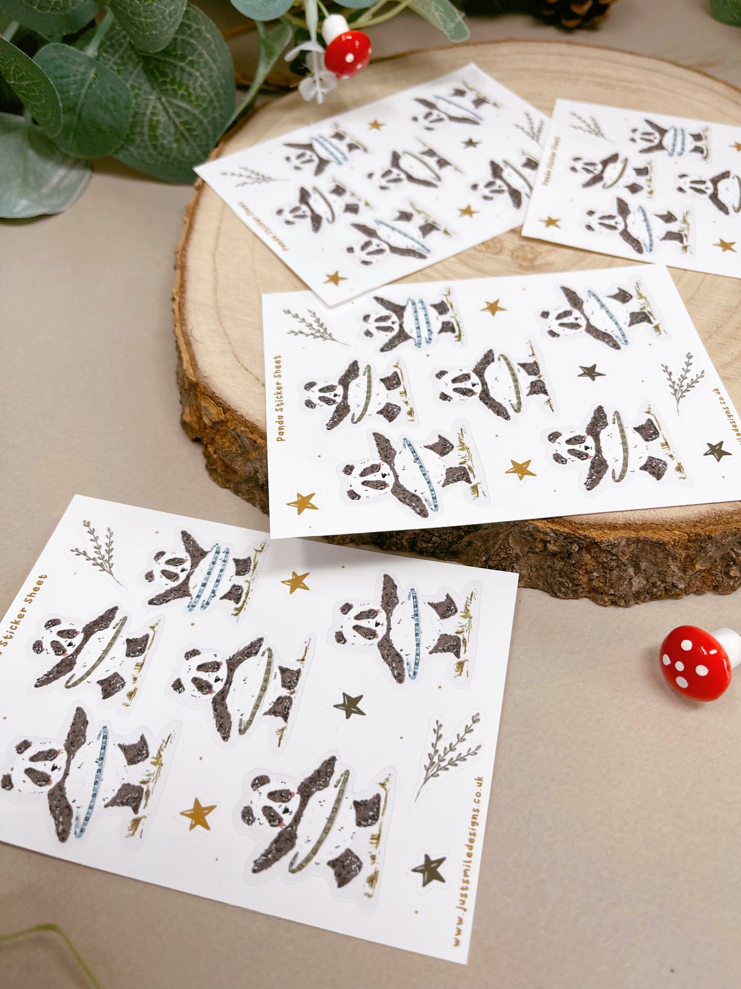 Hula Panda Sticker Sheet