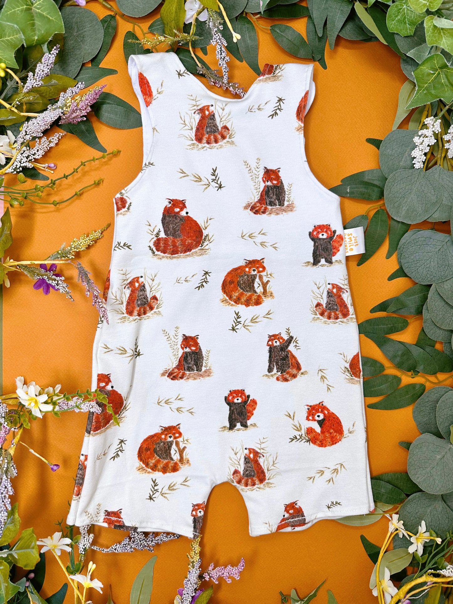 Red Panda Short Romper