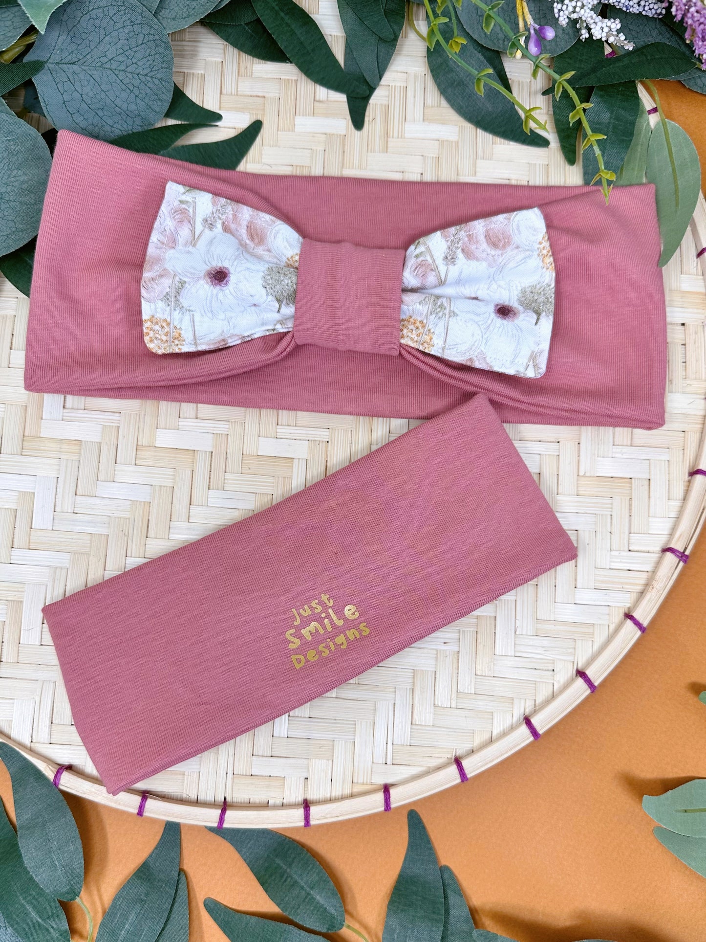 Pink Floral Bow