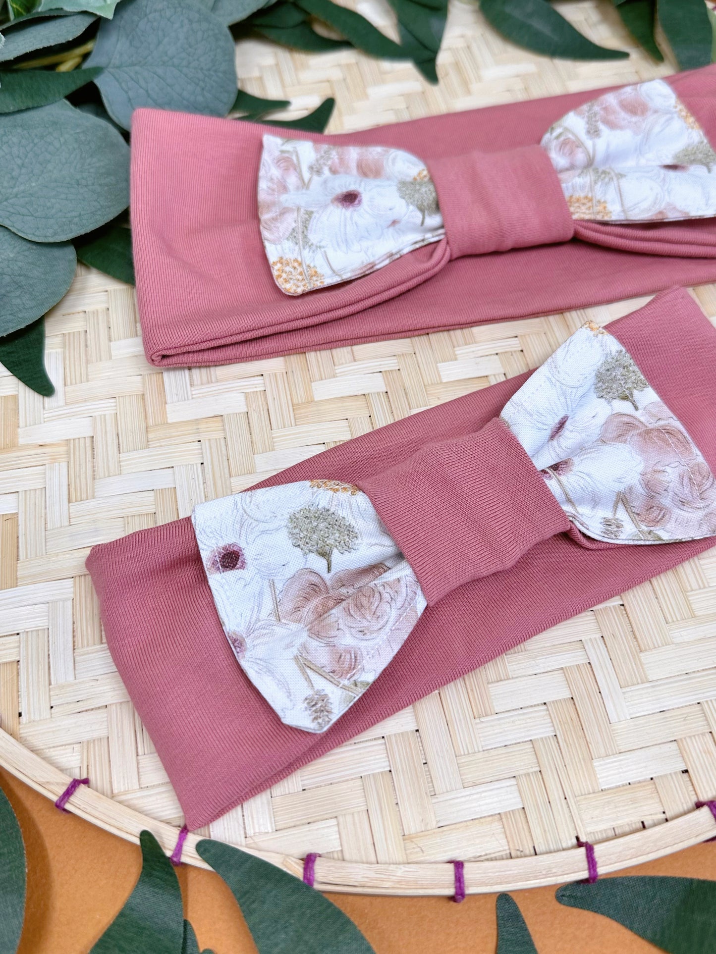 Pink Floral Bow