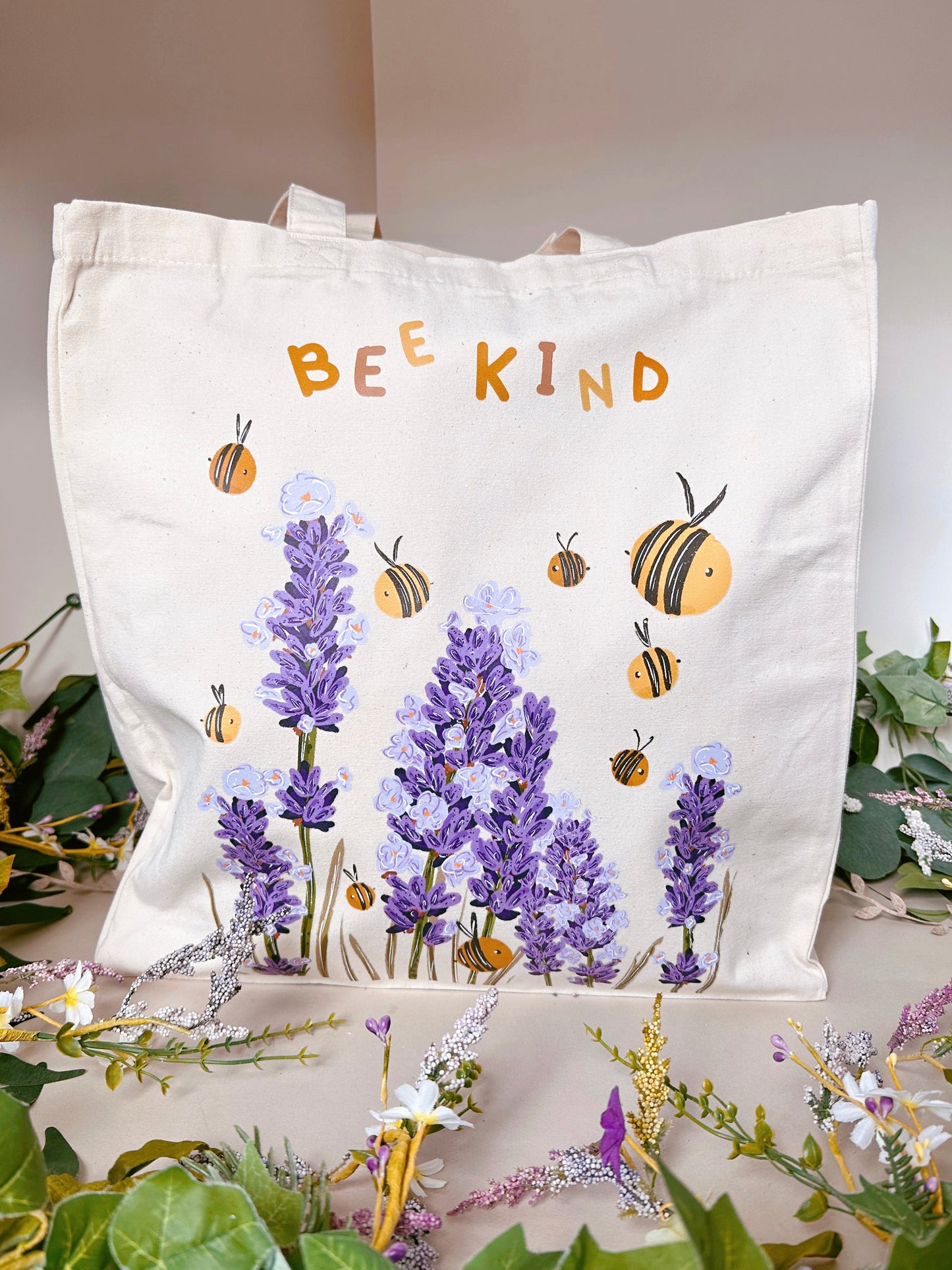 Bee Lavender Giant Tote Bag
