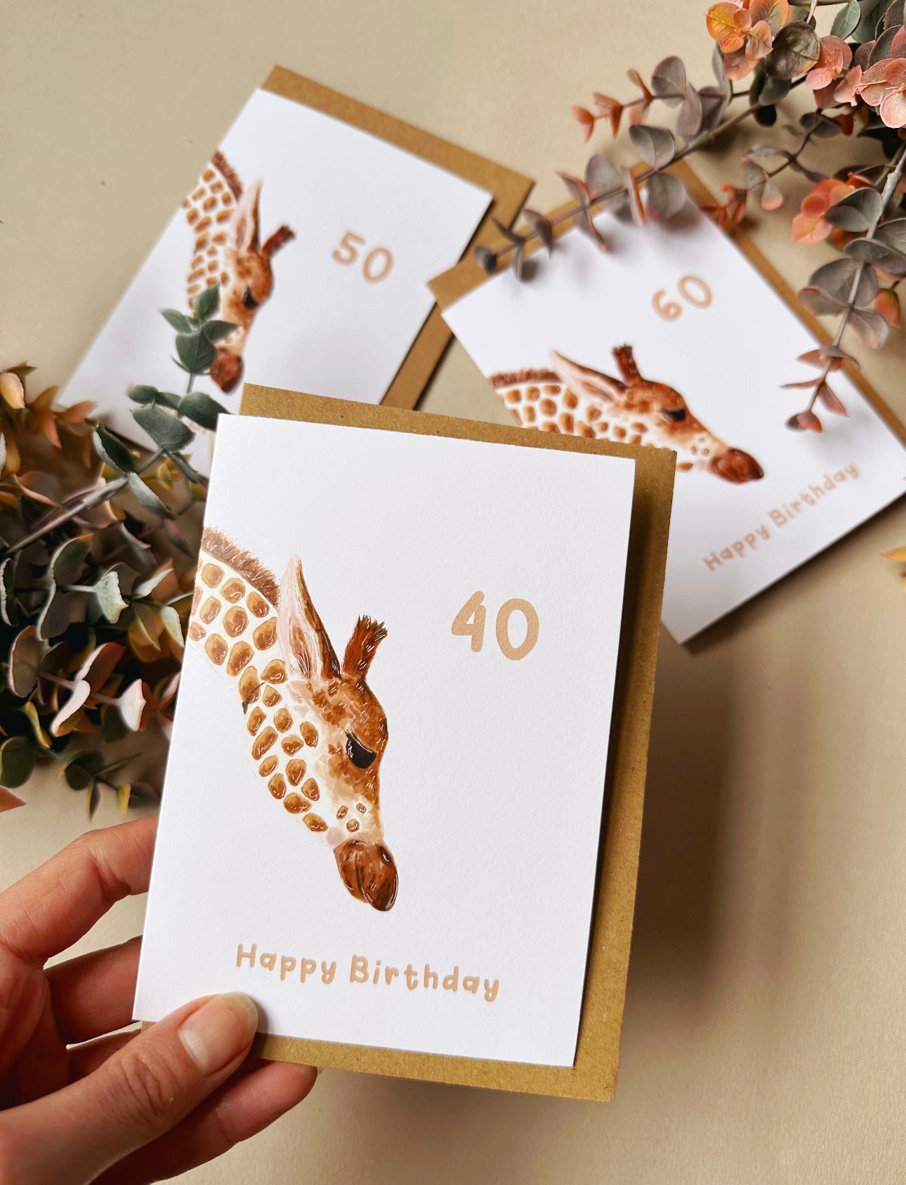 Giraffe Age Card