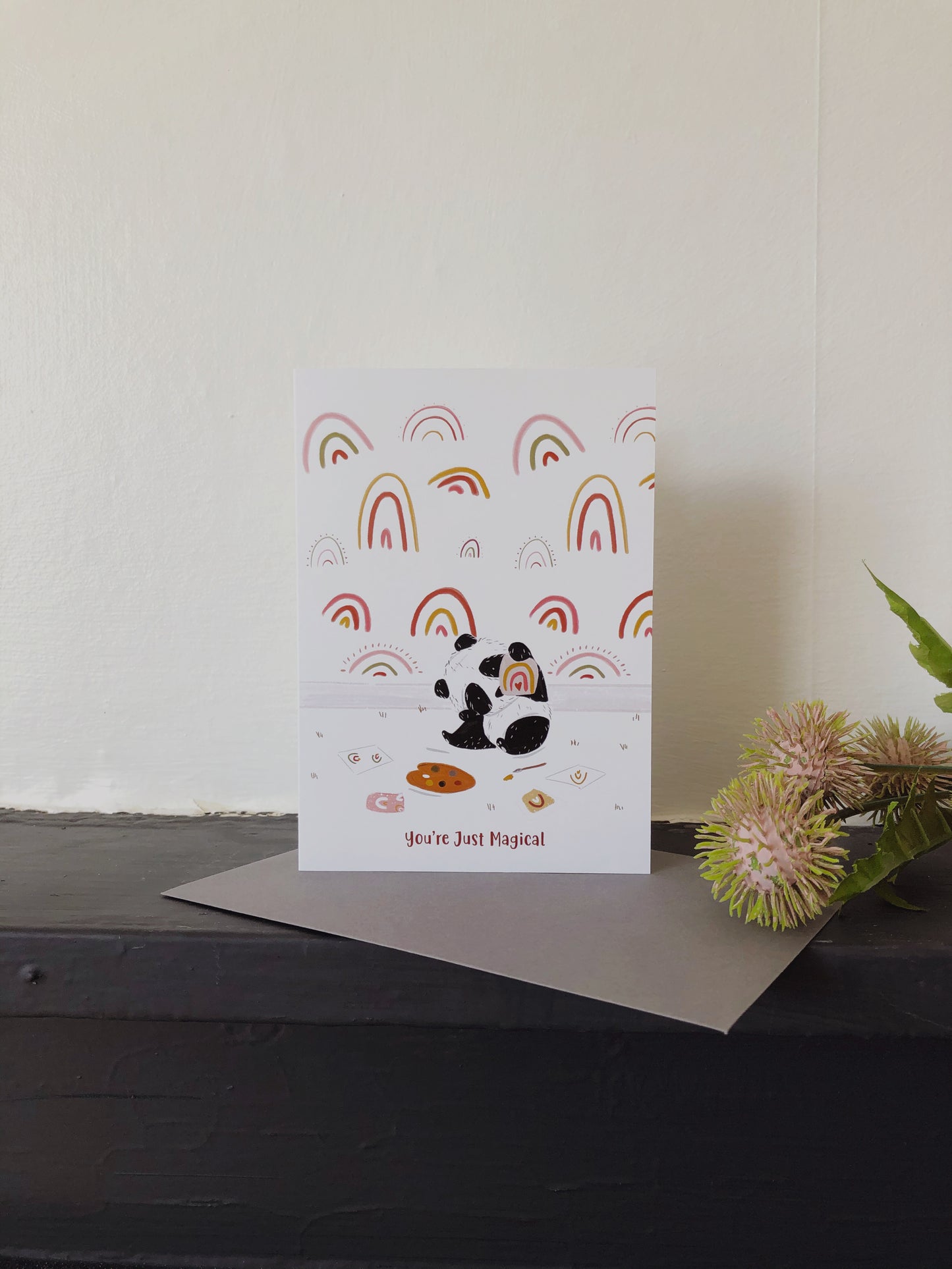 Panda Rainbow Card