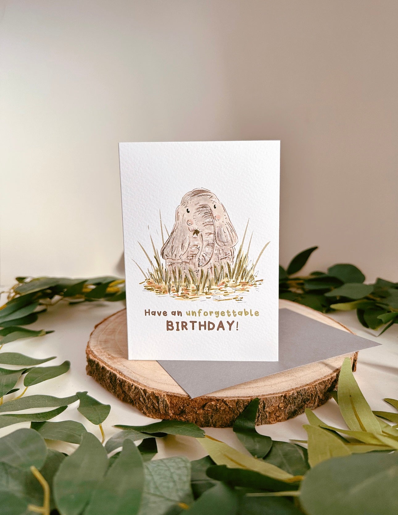 Elephant Birthday Card