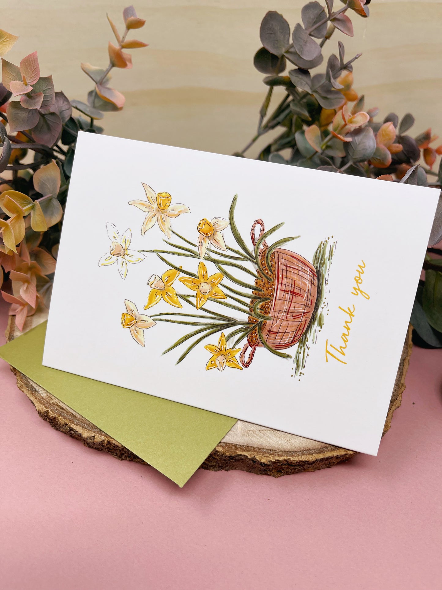 Daffodil Thank You Card