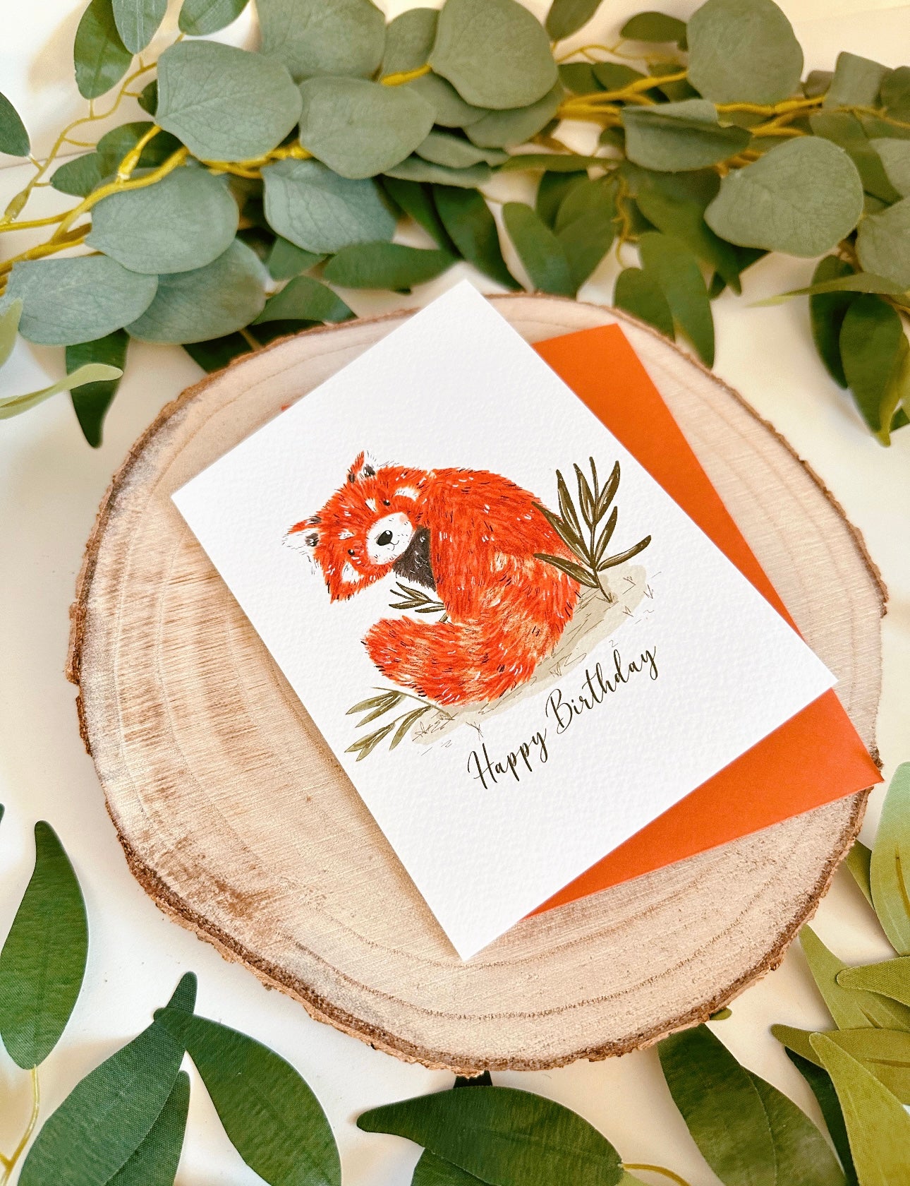 Red Panda Birthday Card