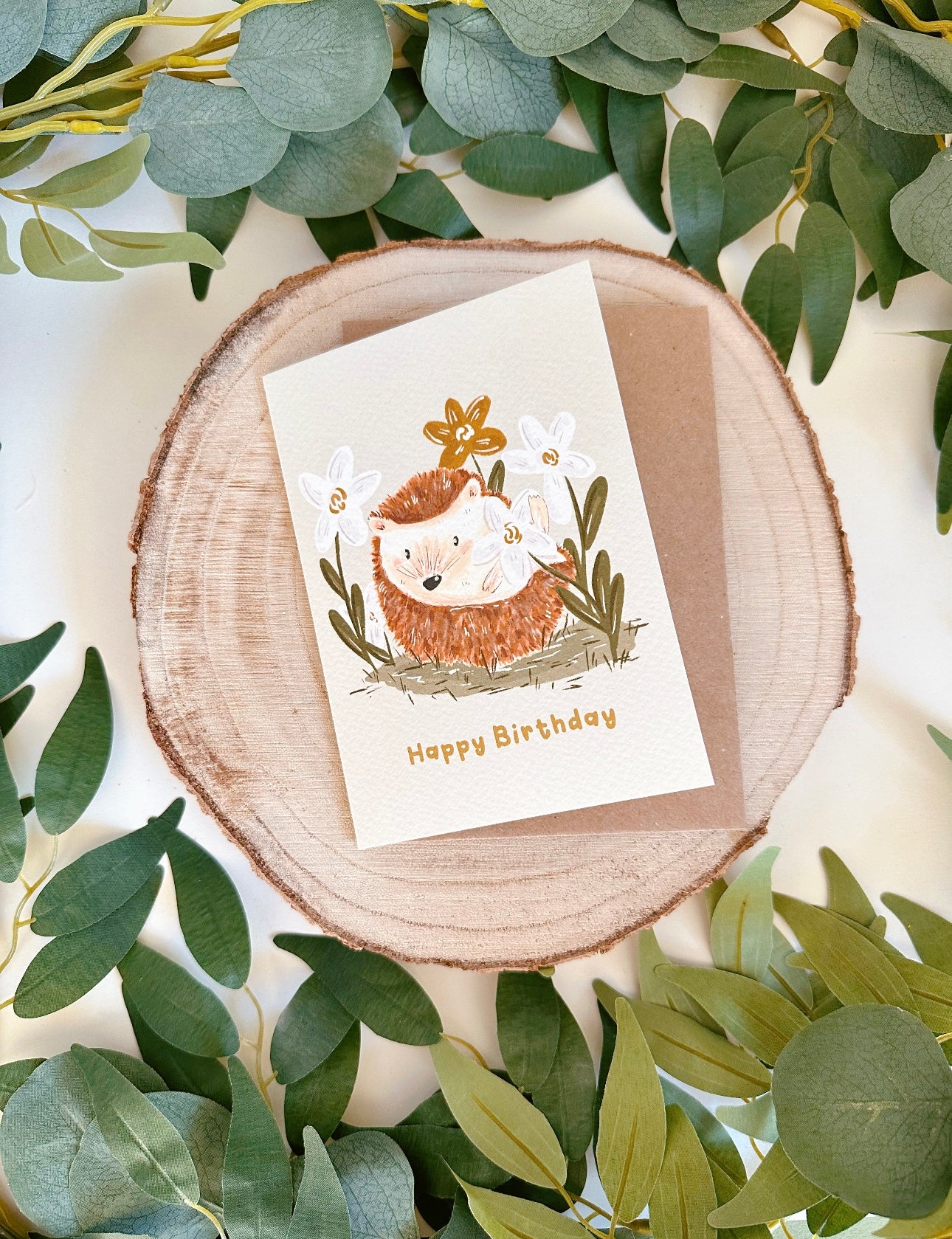 Hedgehog Birthday Card