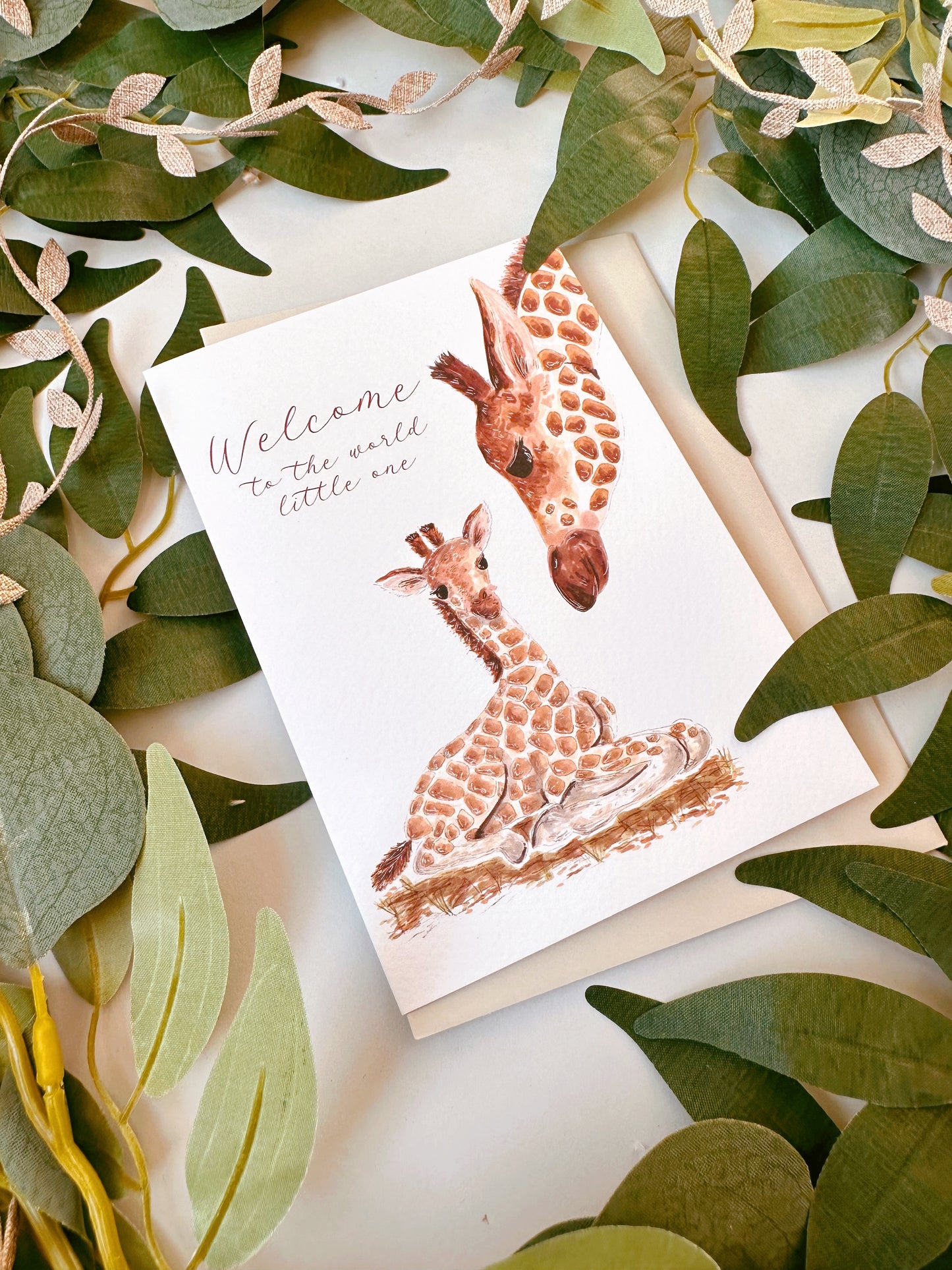 Giraffe New Baby Card