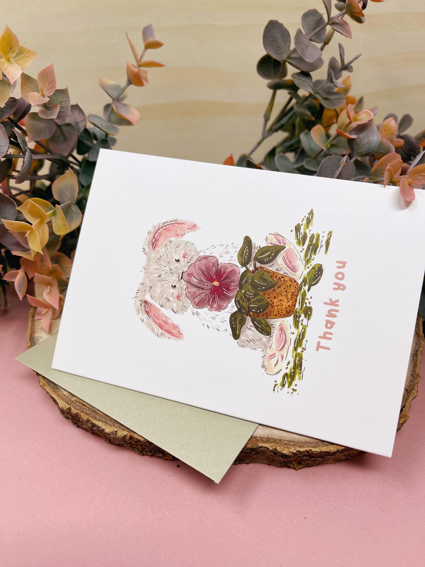 Rabbit Thank You Card