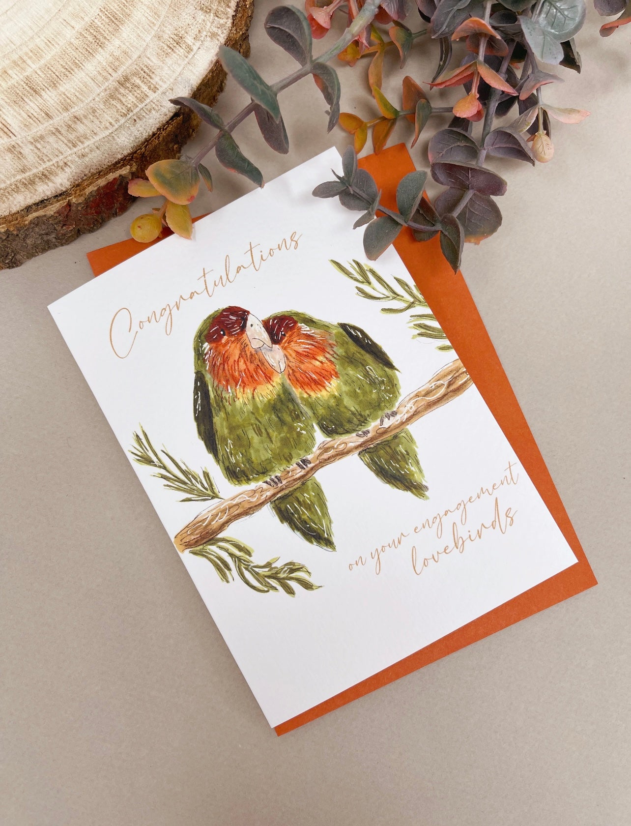 Love Birds Engagement Card