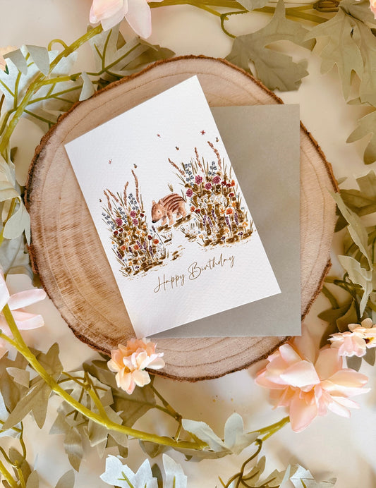 Wild Boar Medow Birthday Card