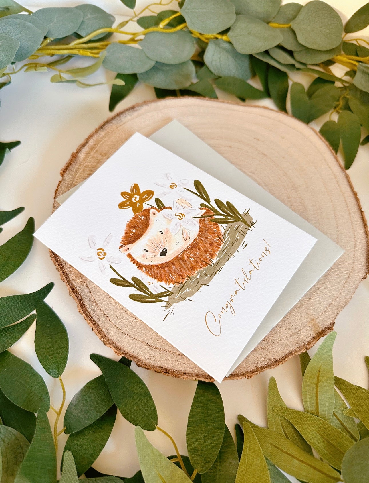 Hedgehog Congratulations Card