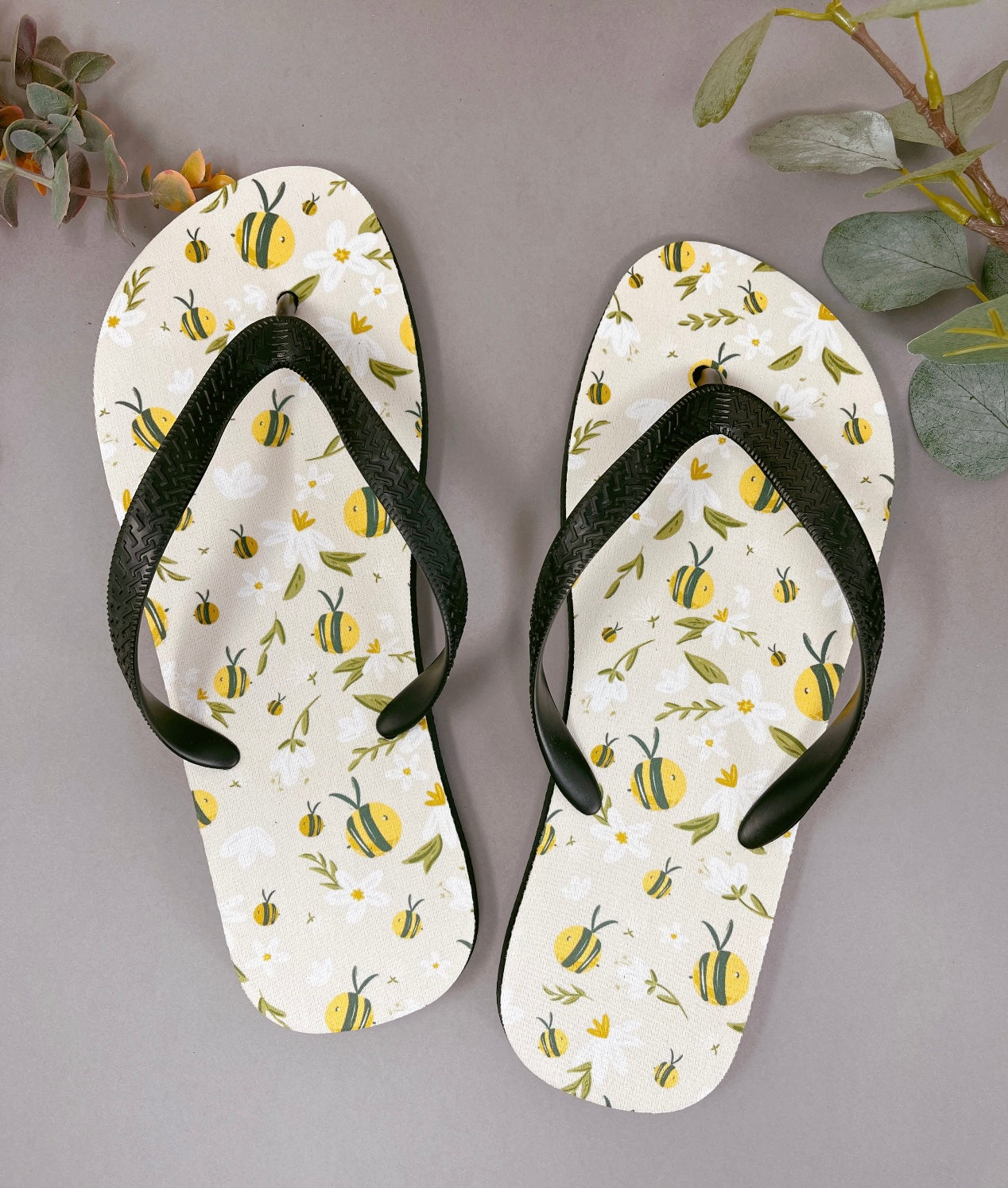 Bee Flipflops - Adult