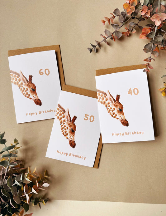 Giraffe Age Card
