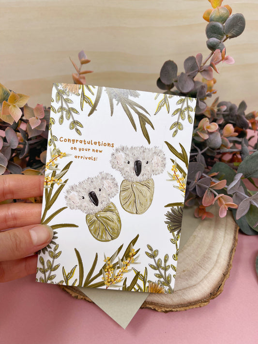 Koala Twins Card